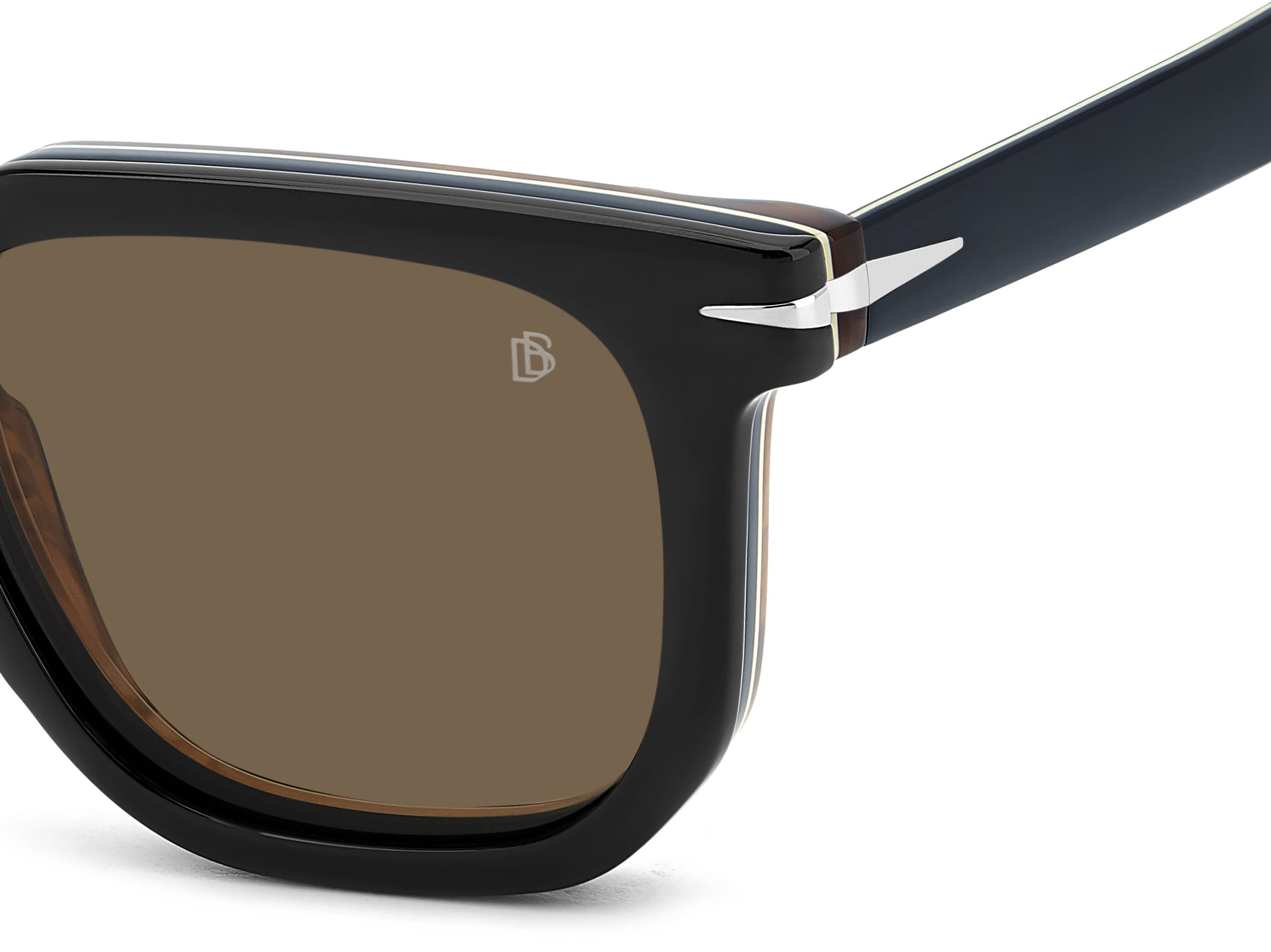 David Beckham DB 7143/C Frame Black Male Full Shell Frame — Black frame — view 3