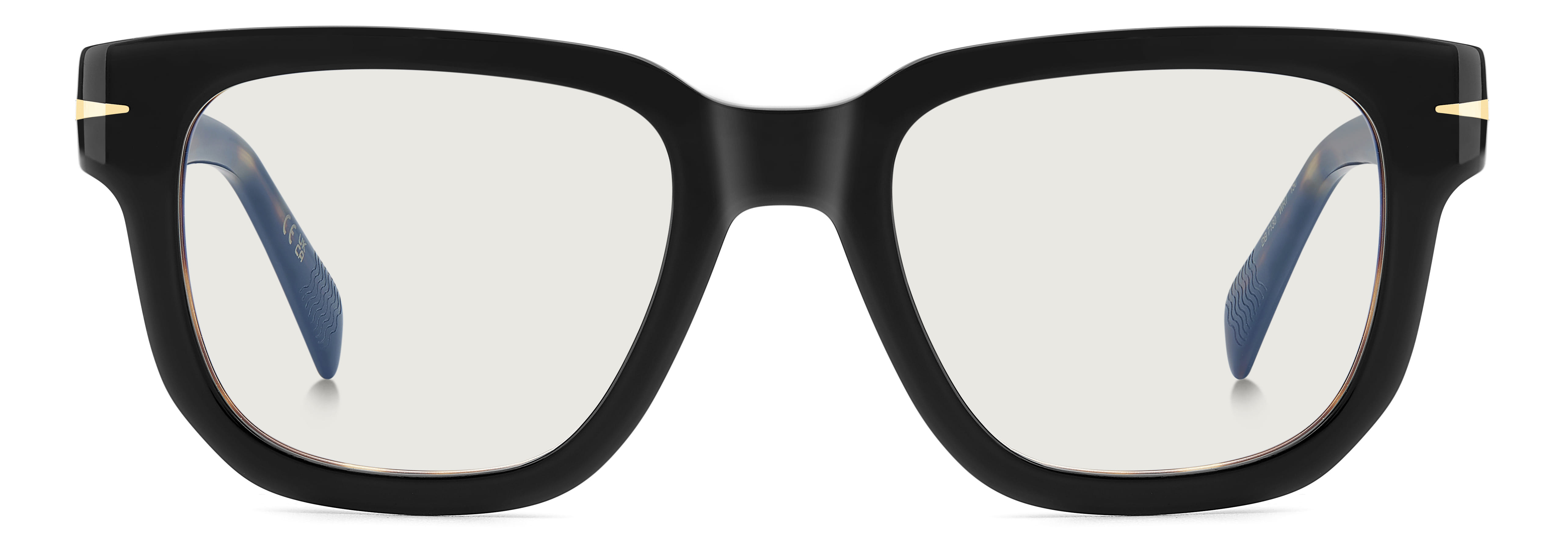 David Beckham DB 7130 Frame Black Male Full Shell Frame — Black frame — view 2