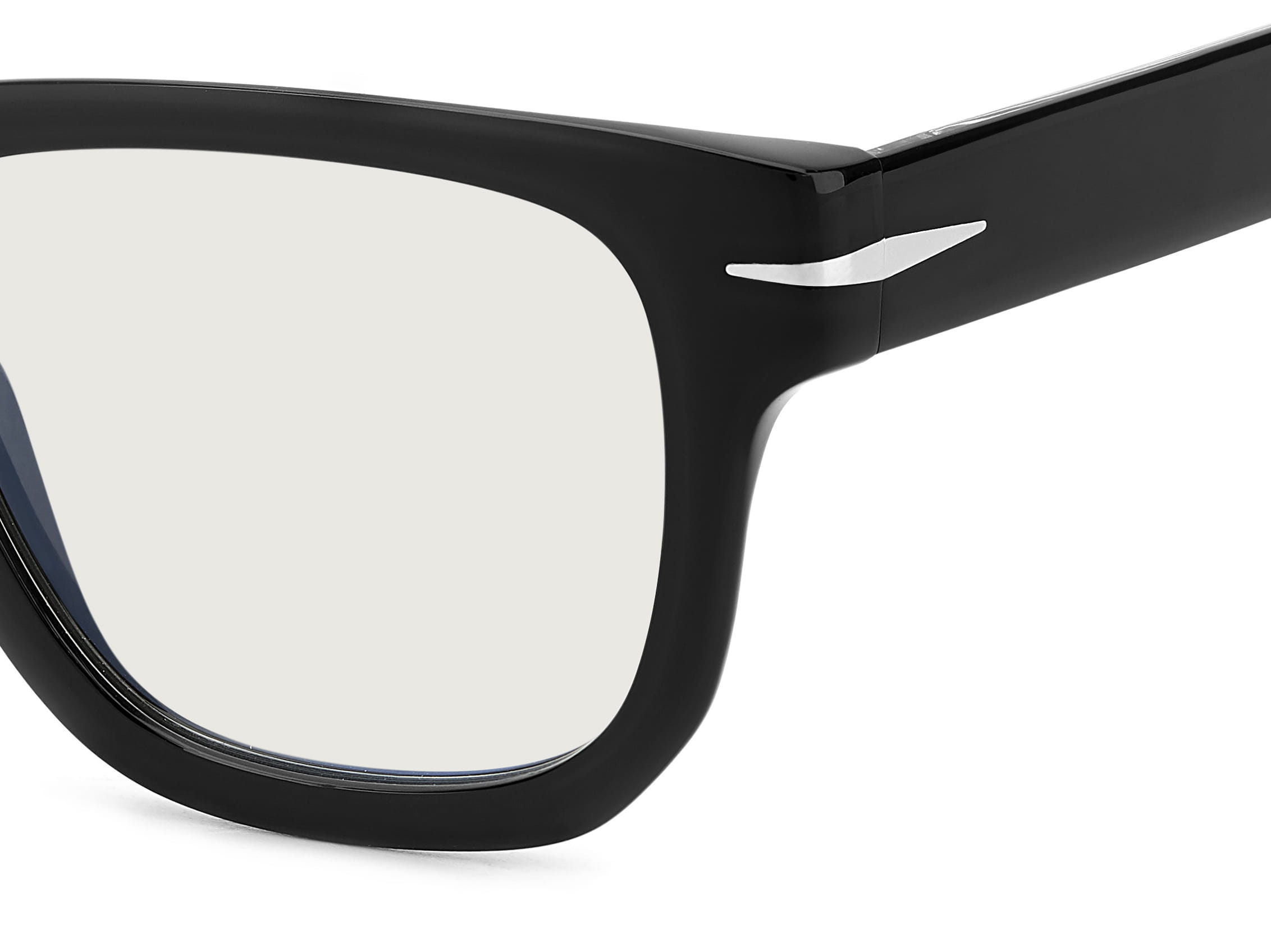 David Beckham DB 7130 Frame Black Male Full Shell Frame — Black frame — view 3