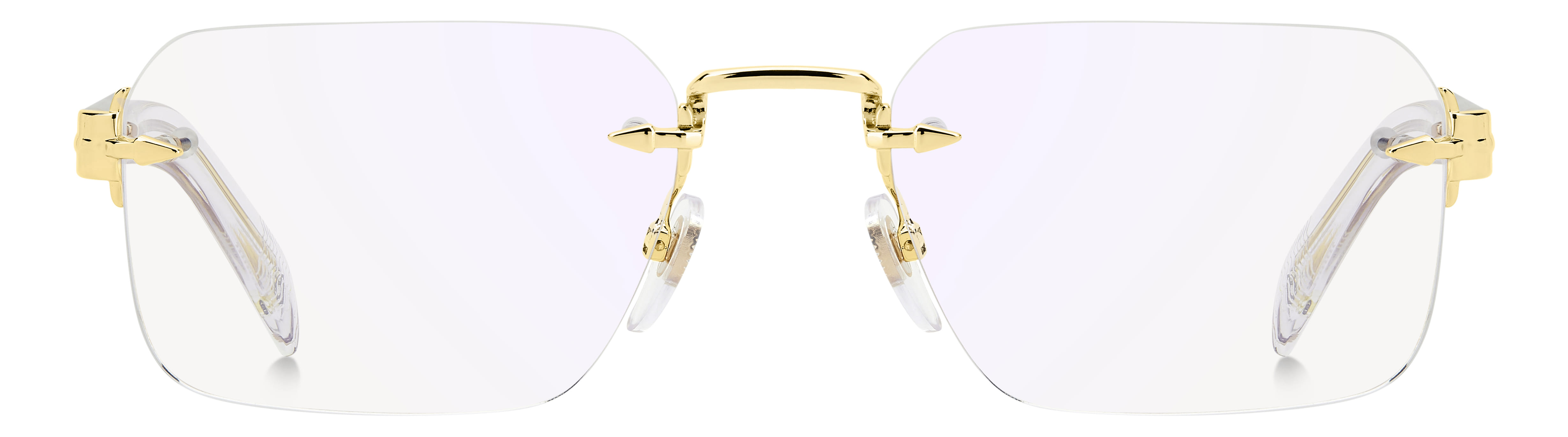David Beckham DB 7116 Frame Gold Male RimLess Shell Frame — Gold frame — view 2