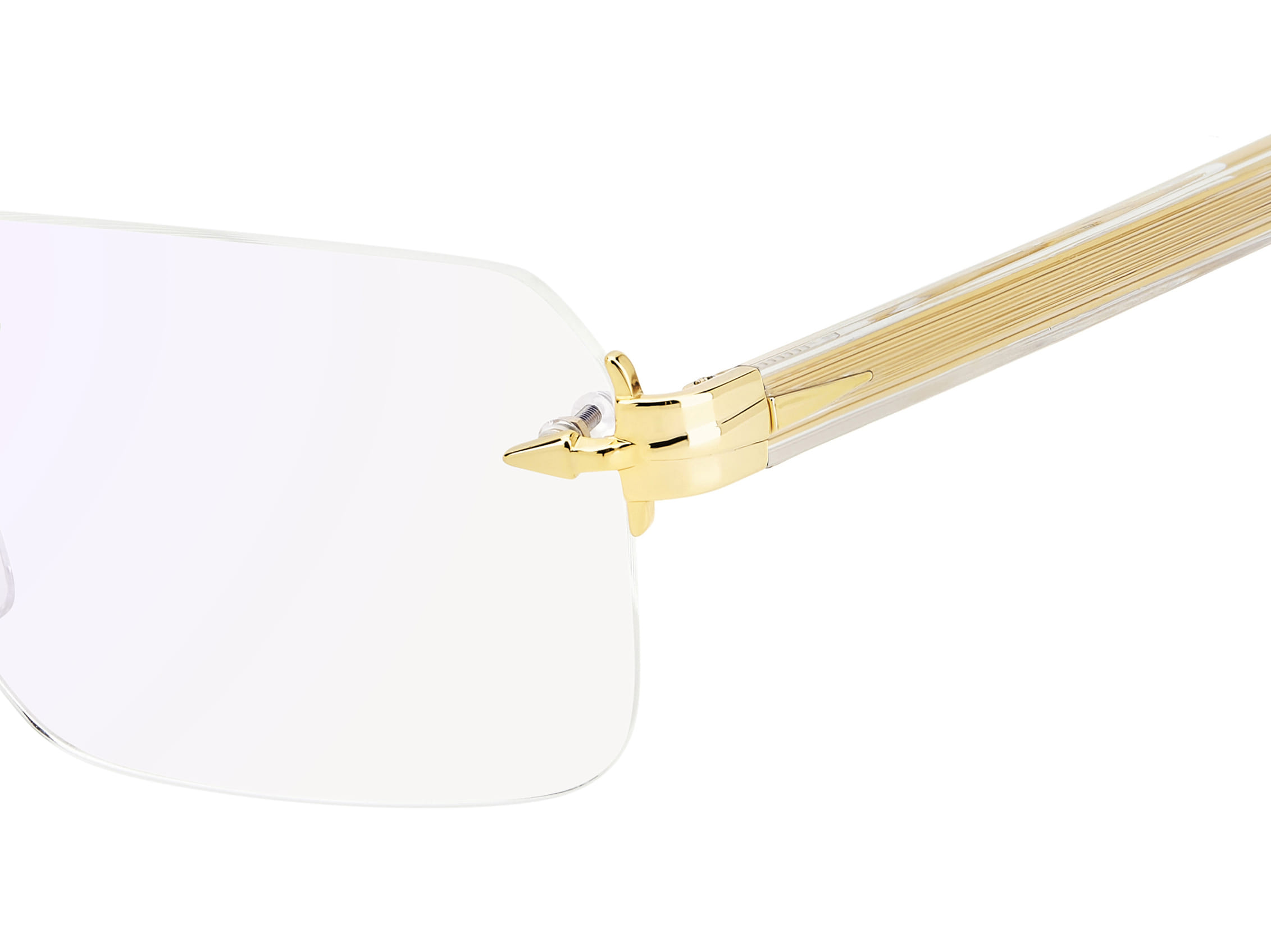 David Beckham DB 7116 Frame Gold Male RimLess Shell Frame — Gold frame — view 3