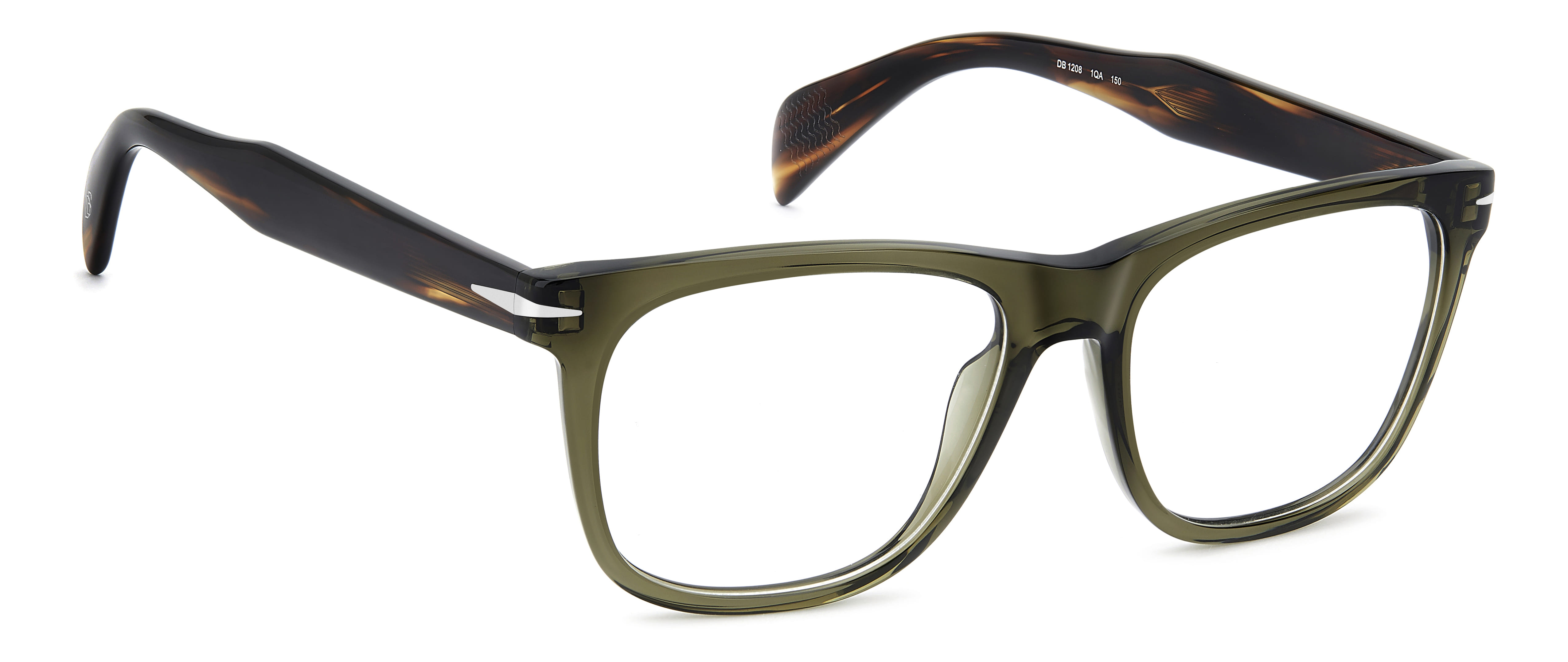 David Beckham DB 1208 Frame Olive Male Full Shell Frame — Olive frame — view 2