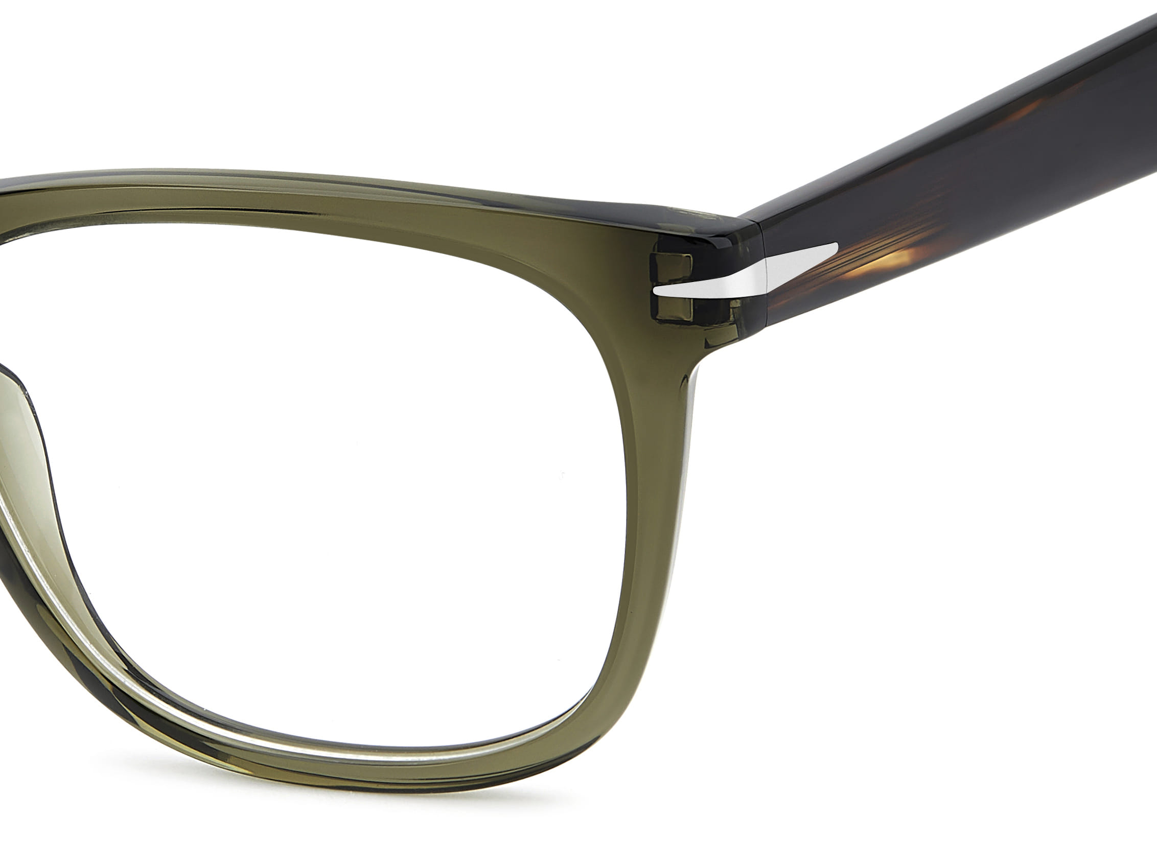 David Beckham DB 1208 Frame Olive Male Full Shell Frame — Olive frame — view 4