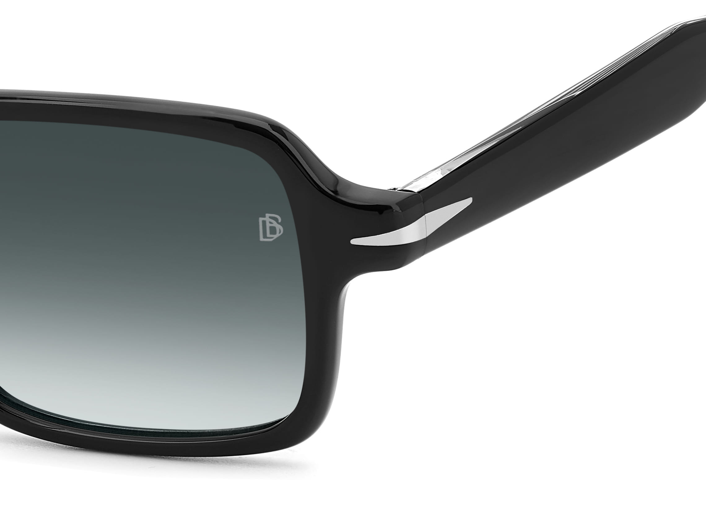 David Beckham DB 1179/S Sunglass Black Unisex Full Shell Sunglass — Black frame — view 3