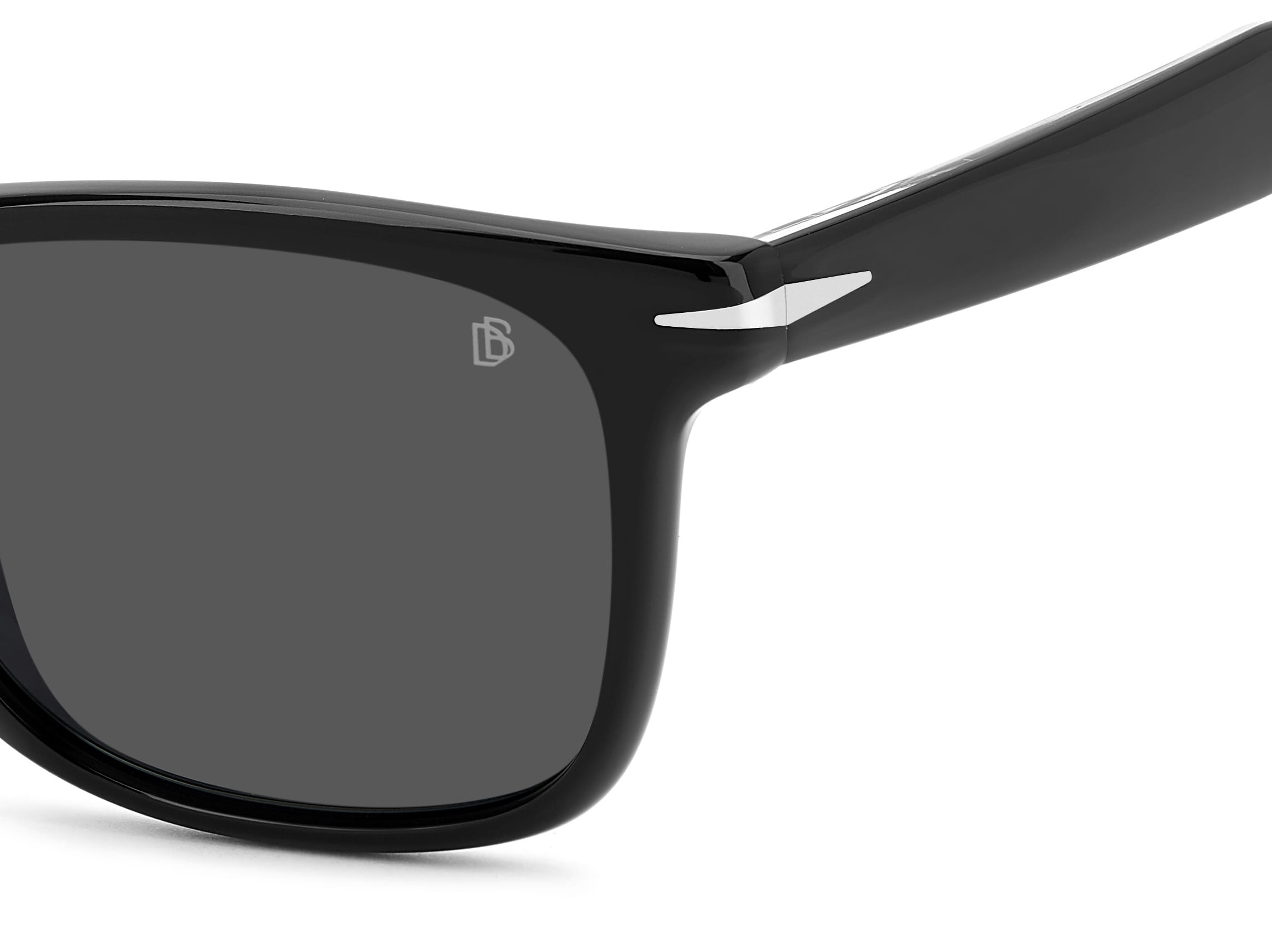 David Beckham DB 1197/S Sunglass Black Male Full Shell Sunglass — Black frame — view 3