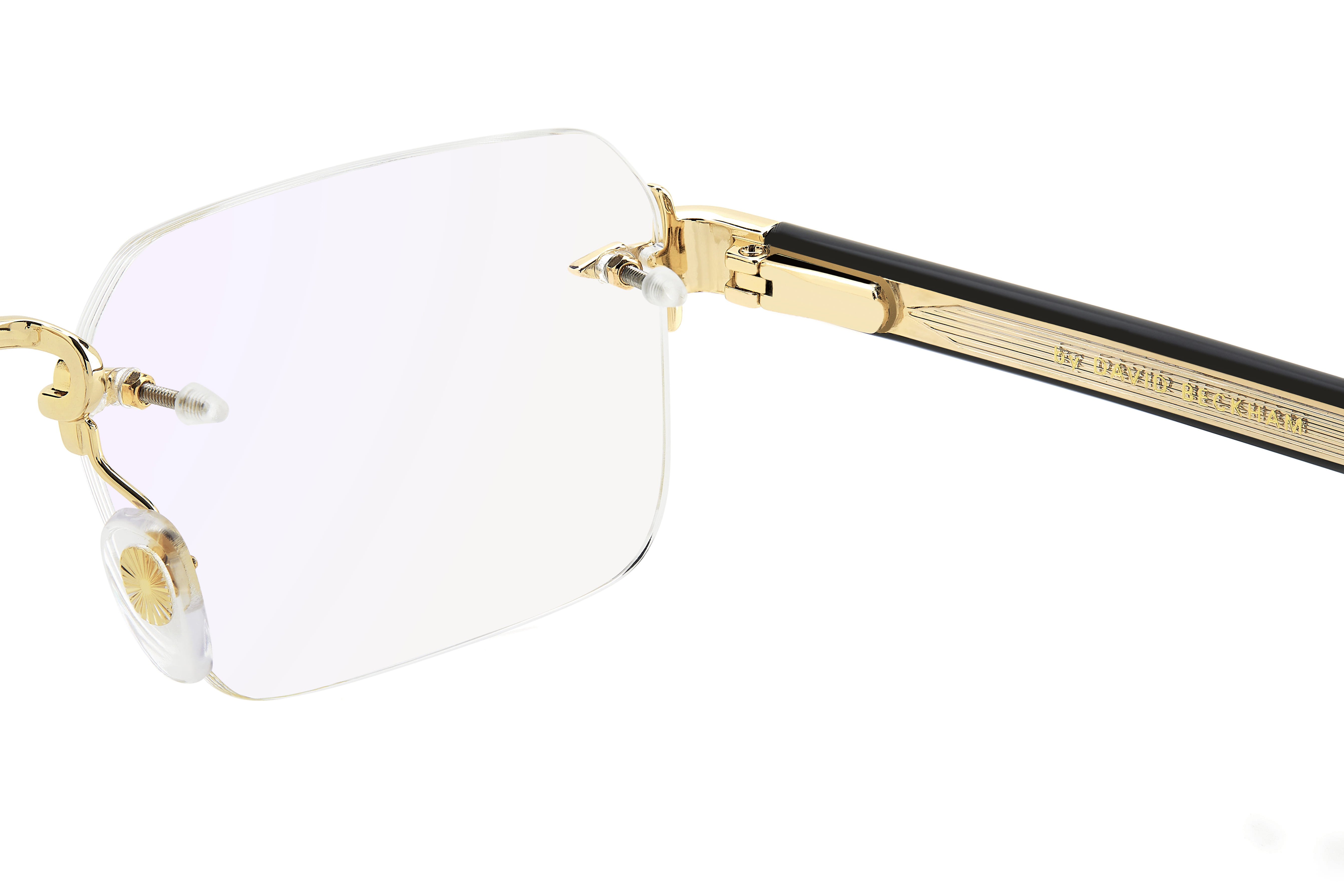David Beckham DB 7116 Frame Gold Male RimLess Shell Frame — Gold frame — view 5