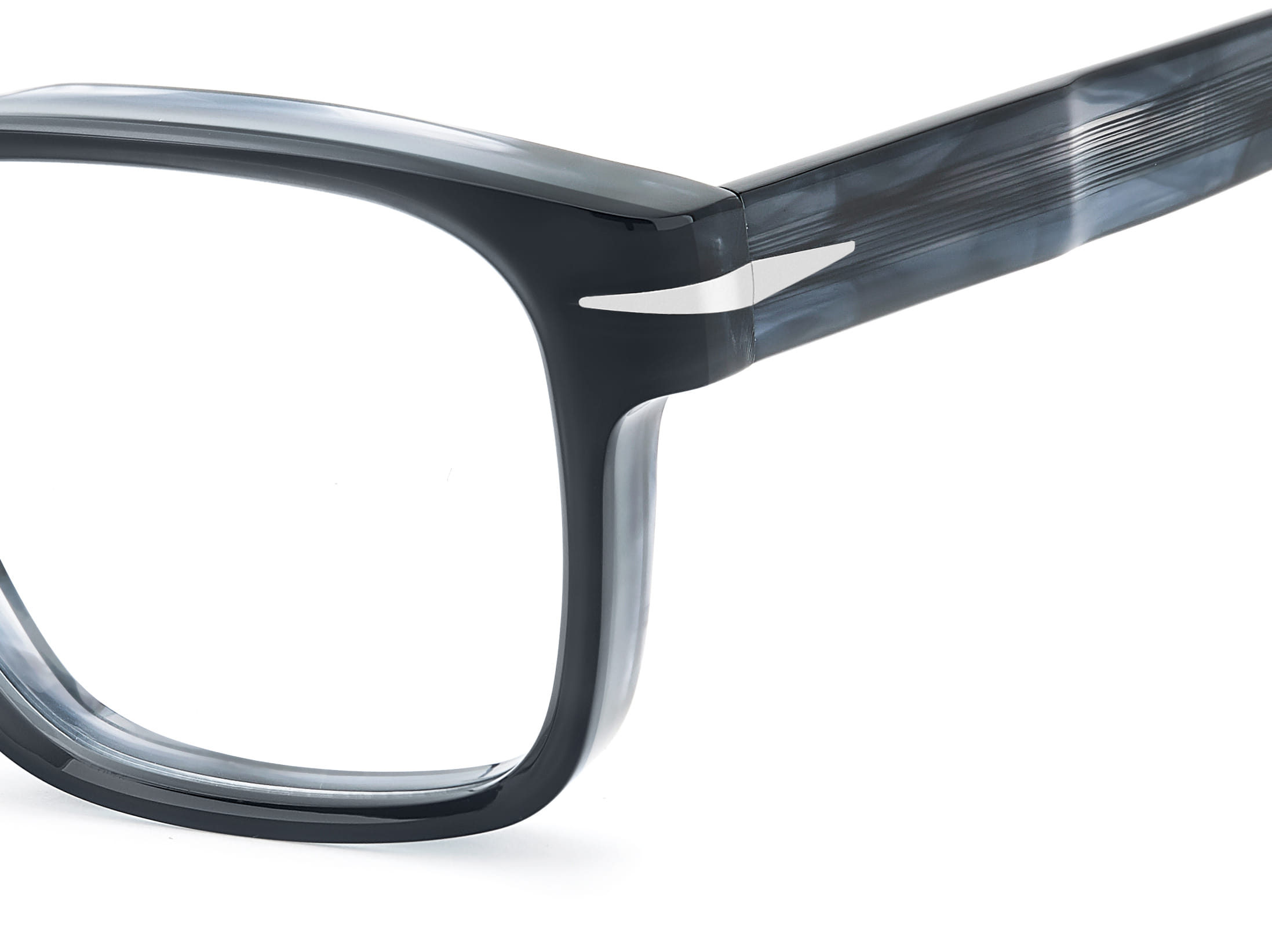 David Beckham DB 7020/CRAFTED Frame Blue Male Full Shell Frame — Blue frame — view 6