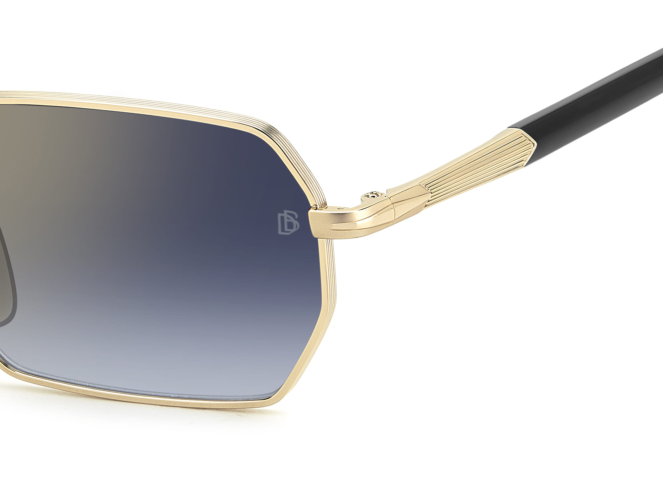 David Beckham DB 1174/S Sunglass Gold Unisex Full Metal Sunglass — Gold frame — view 3