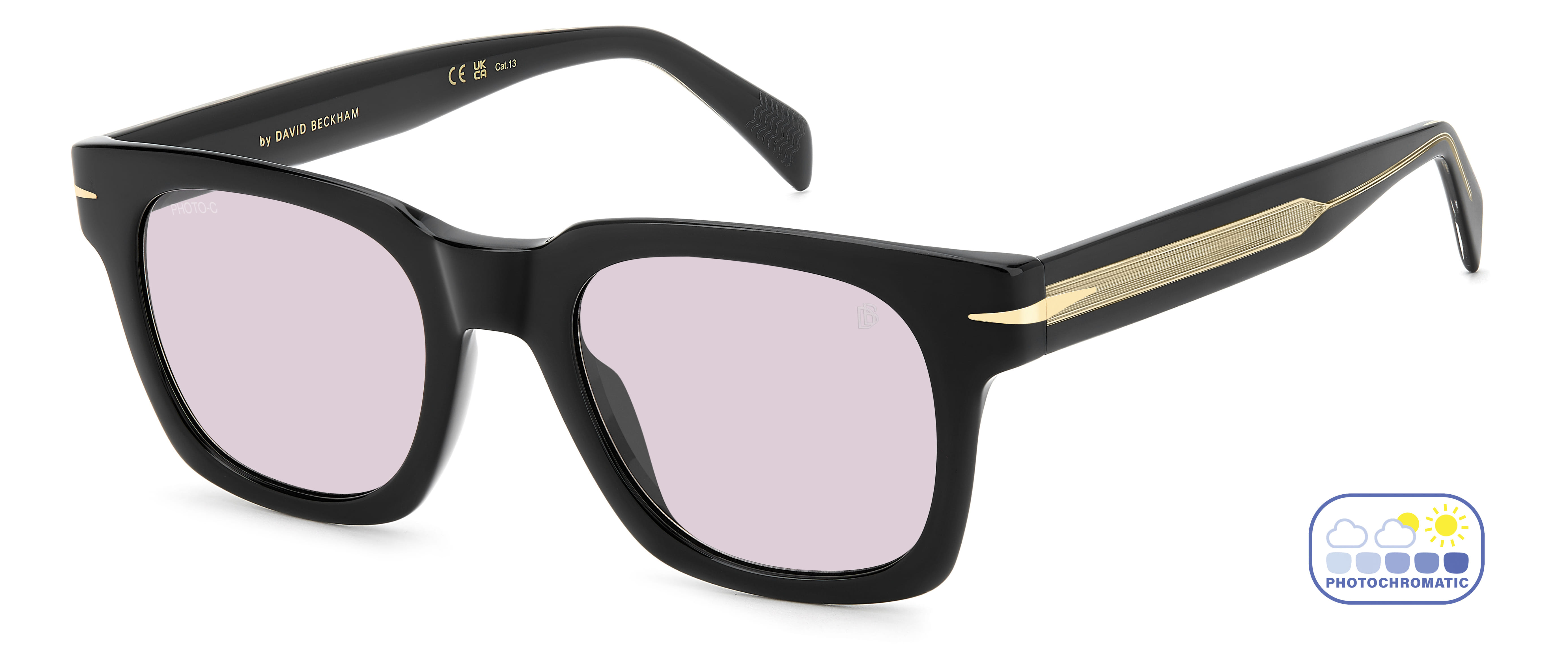 DAVID BECKHAM DB 7160/S 807KE PHOTO-C LENSES CAT.13 DB 7160/ — Black frame
