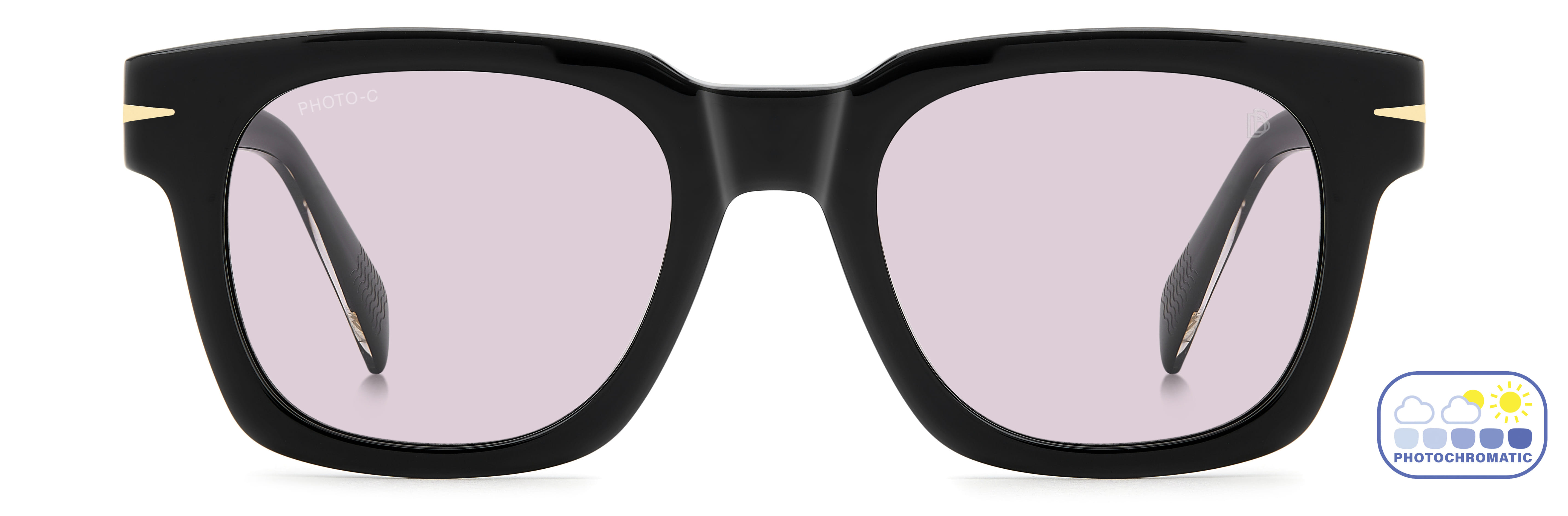 DAVID BECKHAM DB 7160/S 807KE PHOTO-C LENSES CAT.13 DB 7160/ Sunglass — Black frame — view 3