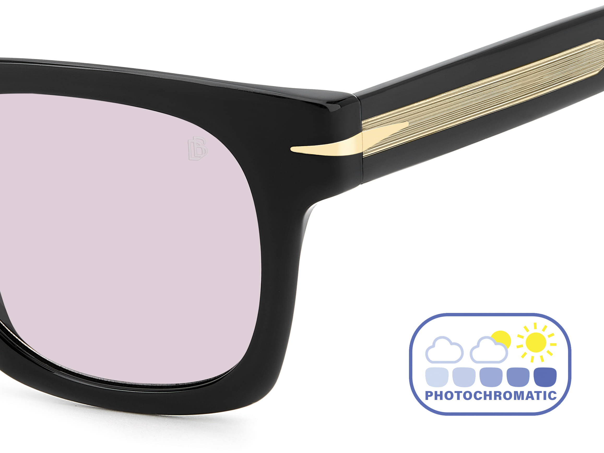 DAVID BECKHAM DB 7160/S 807KE PHOTO-C LENSES CAT.13 DB 7160/ Sunglass — Black frame — view 5