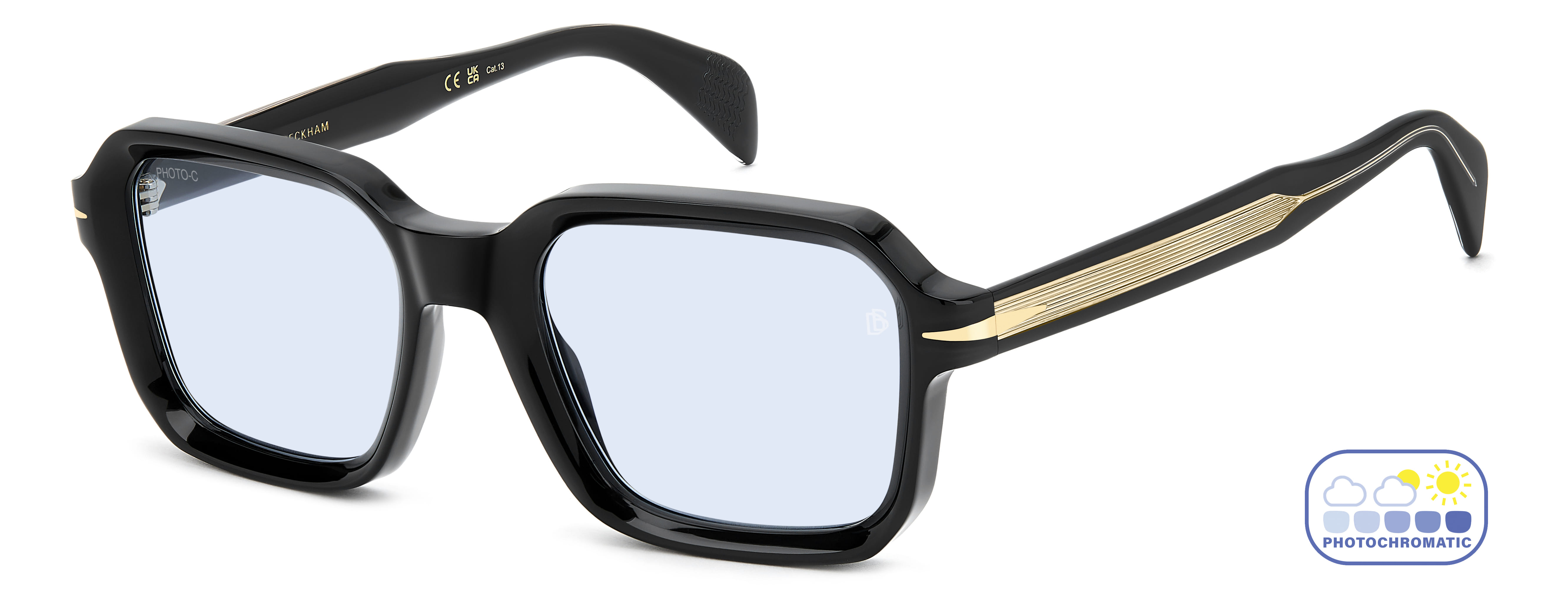 DAVID BECKHAM DB 7147/S 807QZ PHOTO-C LENSES CAT.13 DB 7147/ — Black frame
