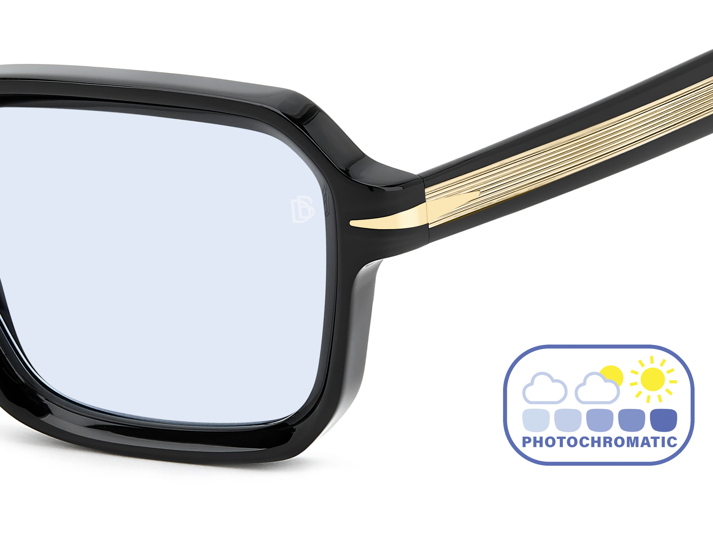 DAVID BECKHAM DB 7147/S 807QZ PHOTO-C LENSES CAT.13 DB 7147/ Sunglass — Black frame — view 4