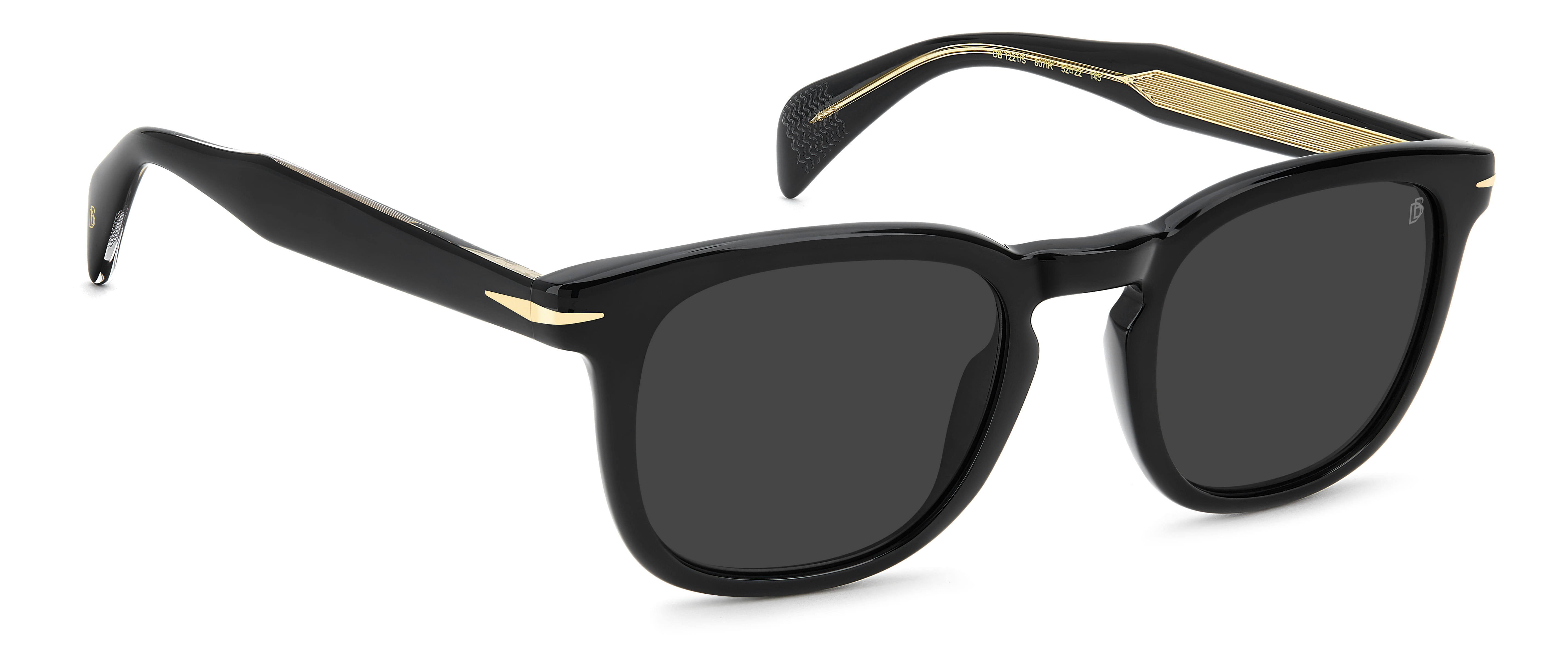 DAVID BECKHAM DB 1221/S 807IR CAT.3 DB 1221/S Sunglass Black Sunglass — Black frame — view 2