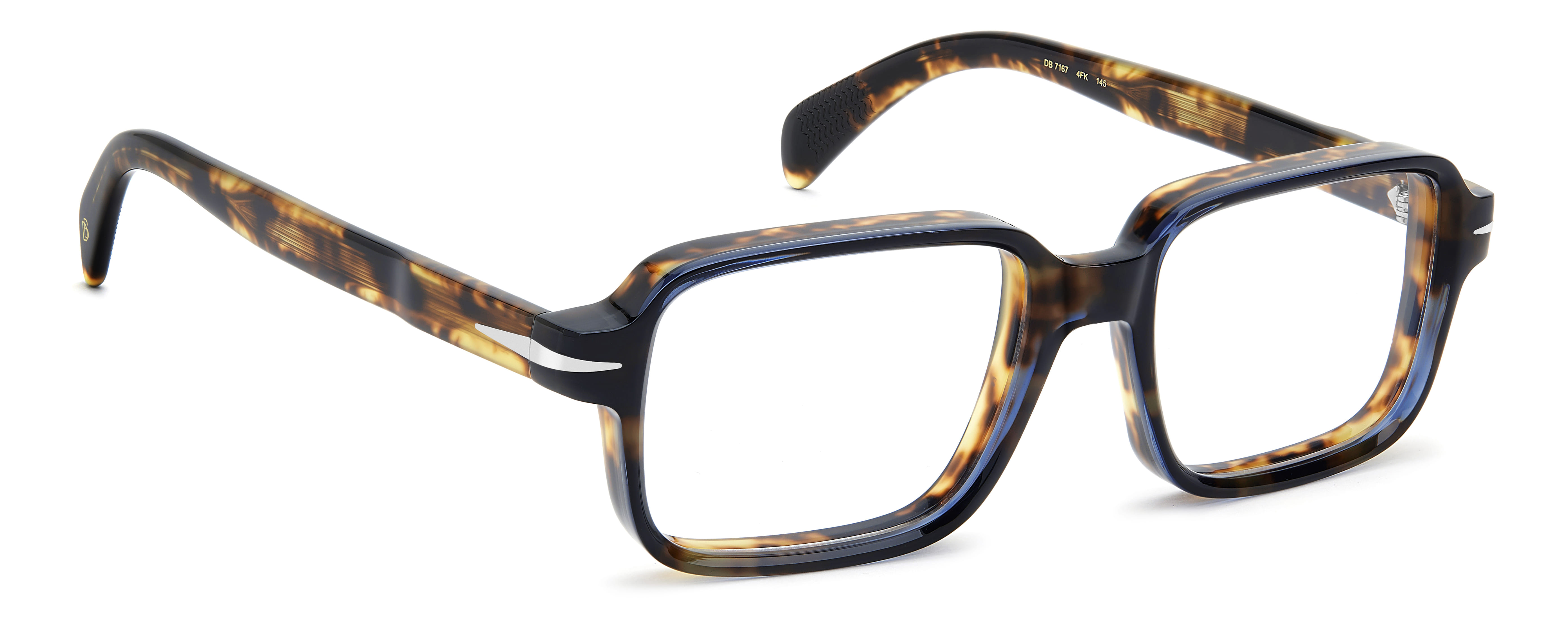 DAVID BECKHAM DB 7167 4FK DB 7167 Frame Blue Male Full Shell Frame — Blue frame — view 2
