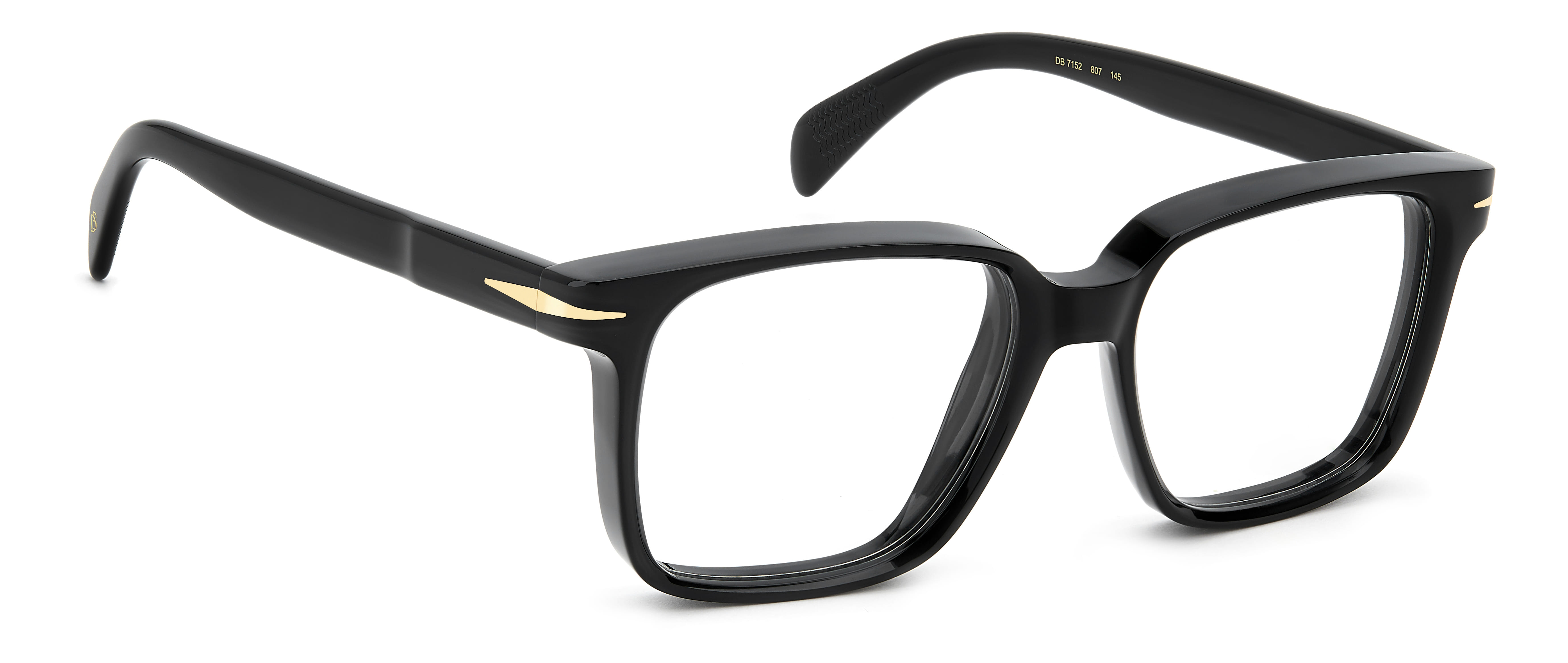 DAVID BECKHAM DB 7152 807 DB 7152 Frame Black Male Full Shel Frame — Black frame — view 2