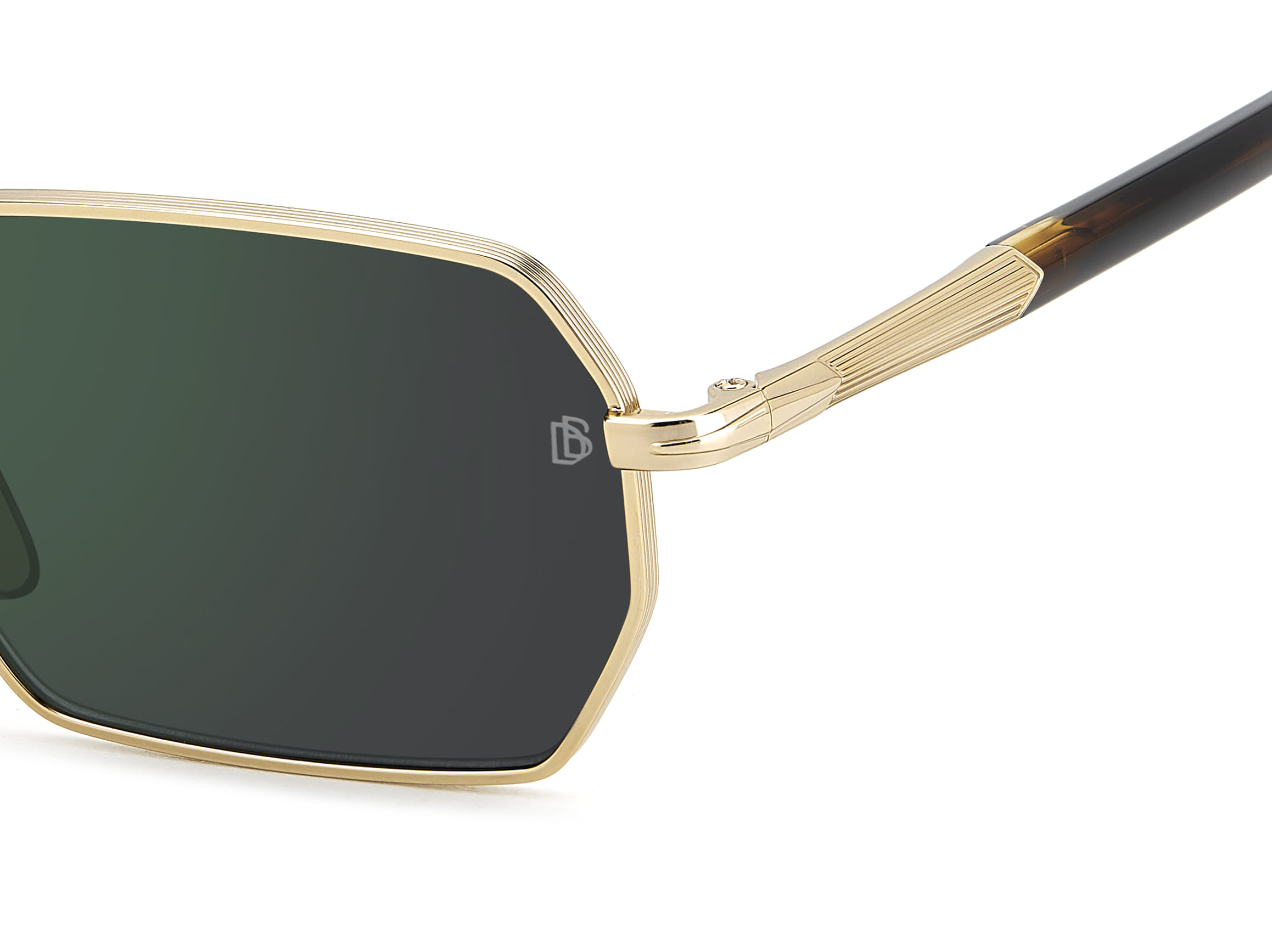 David Beckham DB 1174/S Sunglass Gold Unisex Full Metal Sunglass — Gold frame — view 3