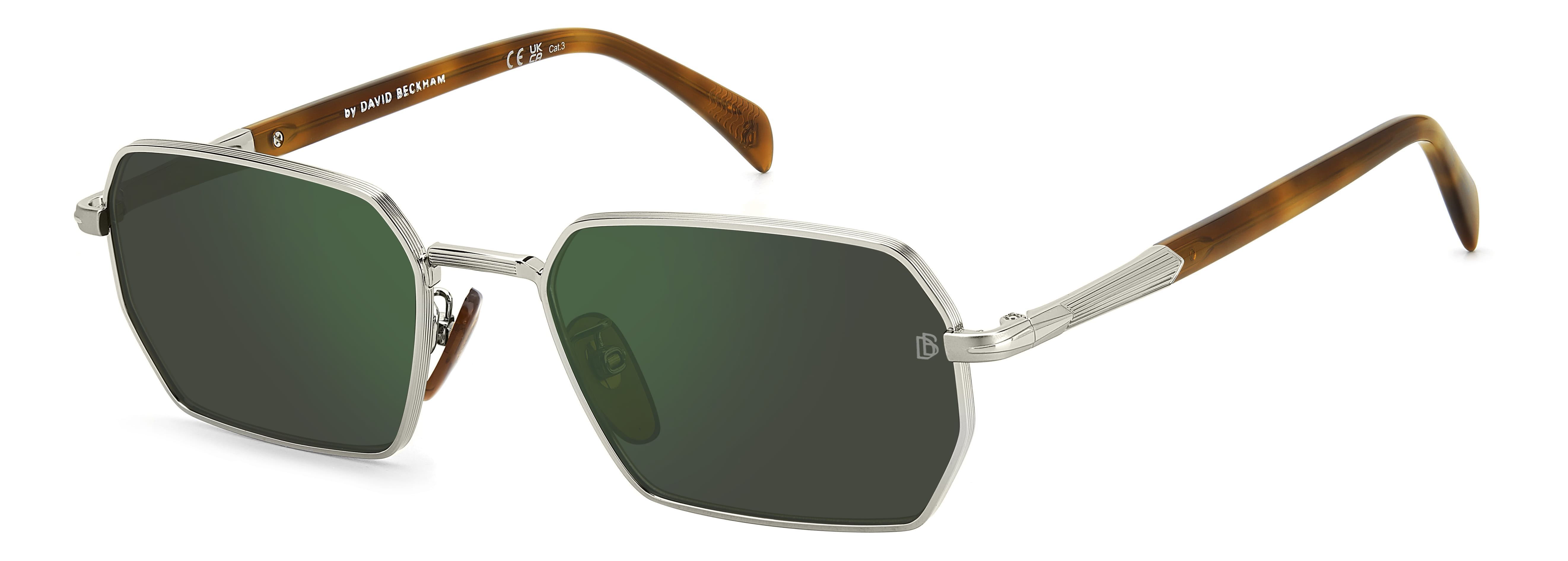 David Beckham DB 1174/S Sunglass Silver Unisex Full Metal Sunglass — Silver frame — alternate view