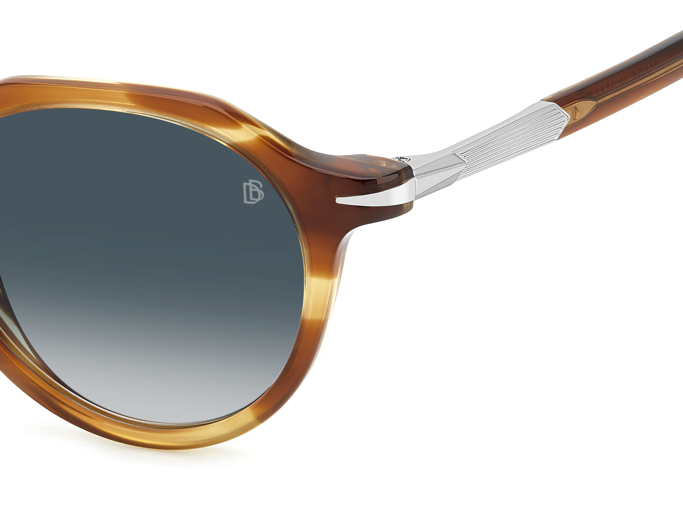 David Beckham DB 1171/S Sunglass Havana Unisex Full Metal Sunglass — Havana frame — view 3