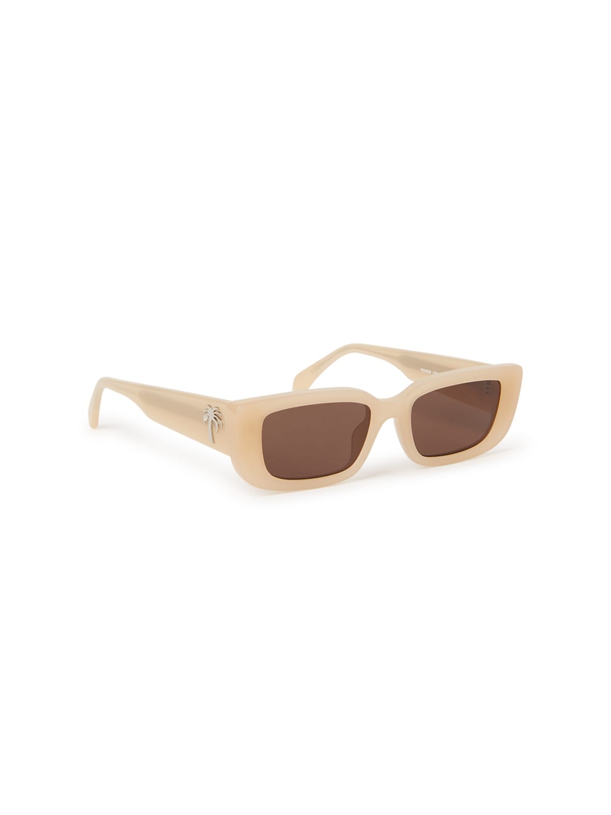 Palm Angels PERI056 Sunglass Beige Female Full Shell Sunglass — view 2