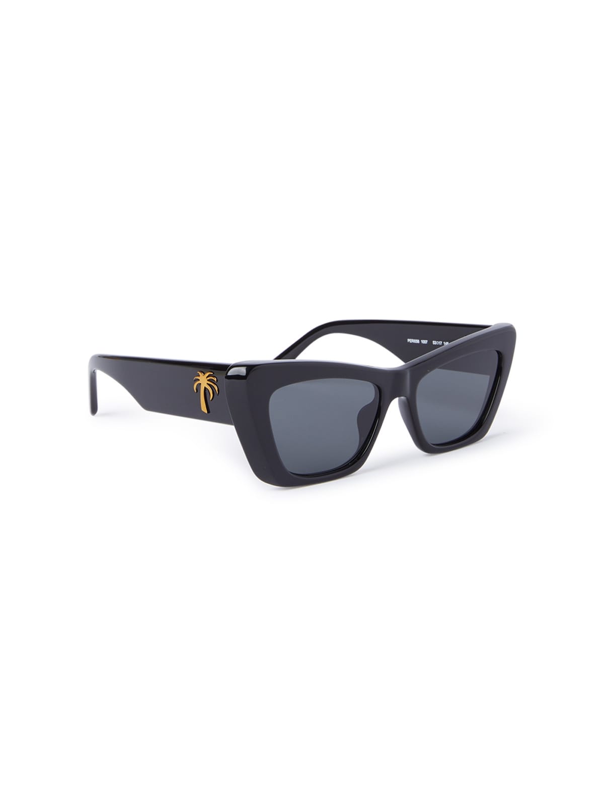 Palm Angels PERI058 Sunglass Black Female Full Shell Sunglass — view 2
