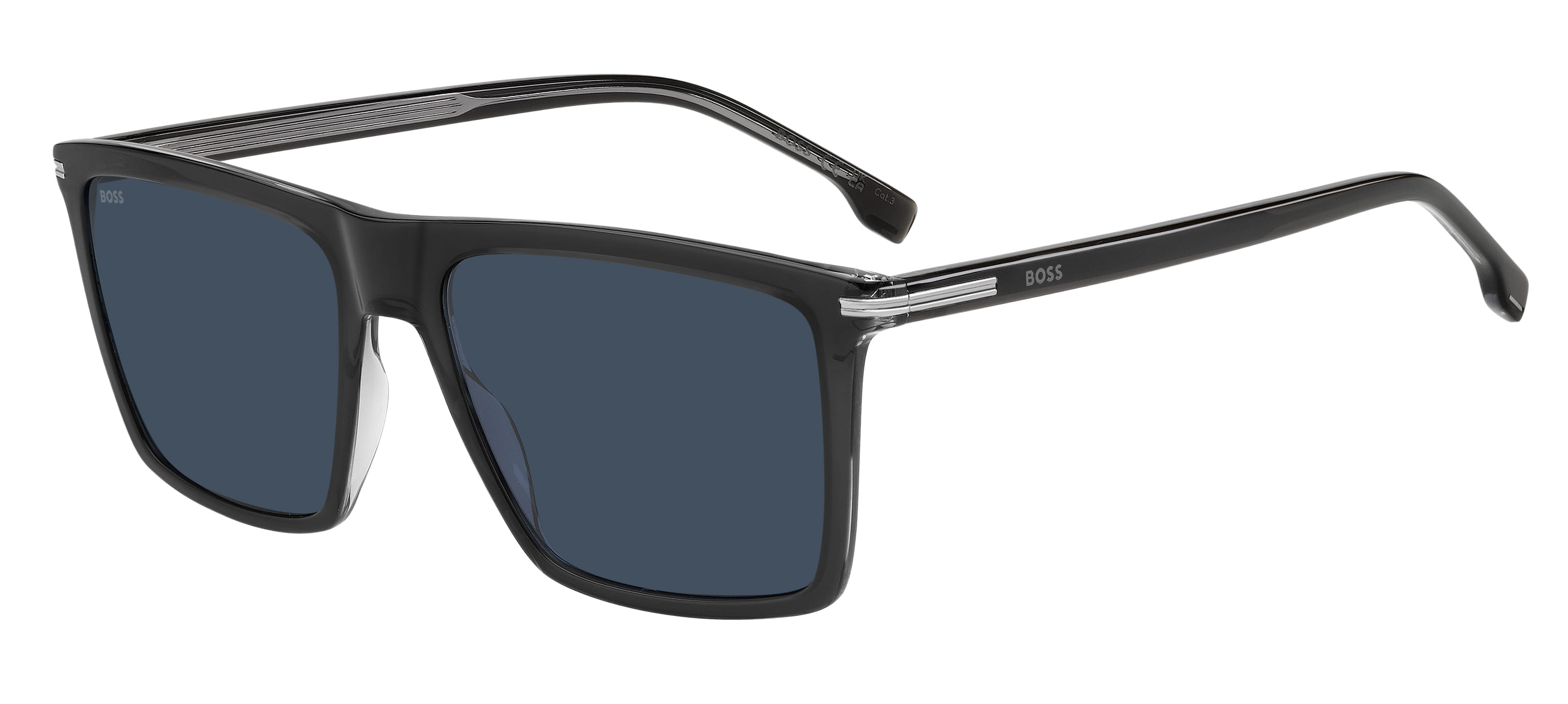 Hugo Boss BOSS 1844/S Sunglass Transparent Grey Male Full Sh — Transparent Grey frame