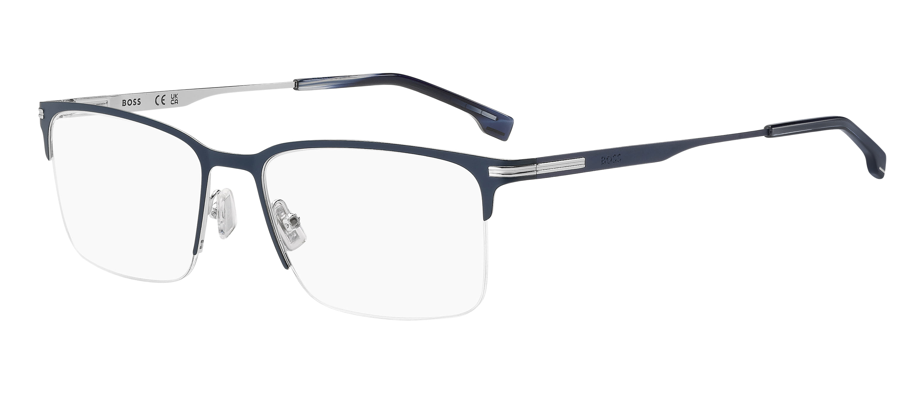 Hugo Boss BOSS 1850 Frame Matt Blue Male Supra Stainless Ste — Matt Blue frame