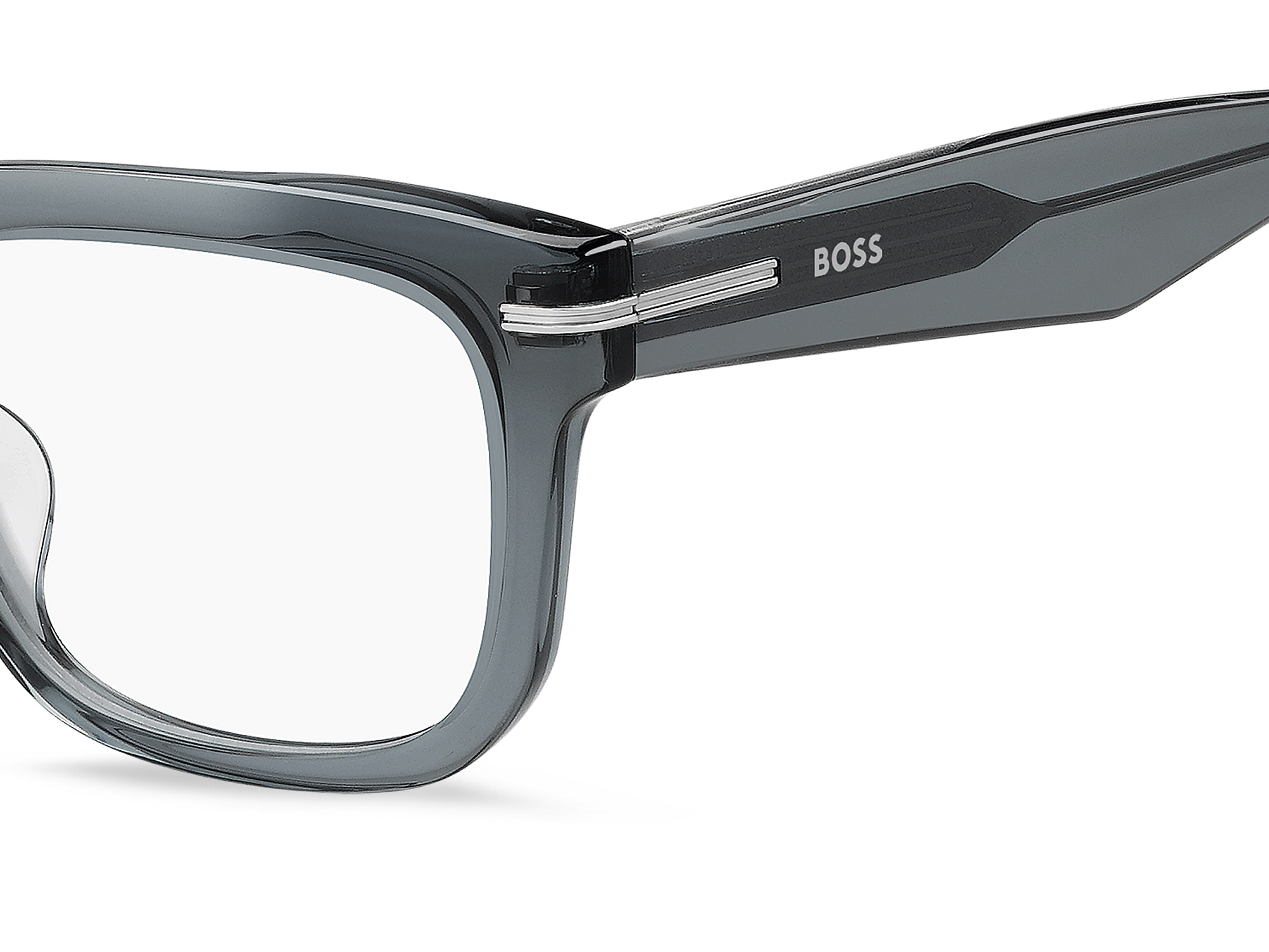 Hugo Boss BOSS 1746/G Frame Transparent Blue Male Full Shell Frame — Transparent Blue frame — view 3