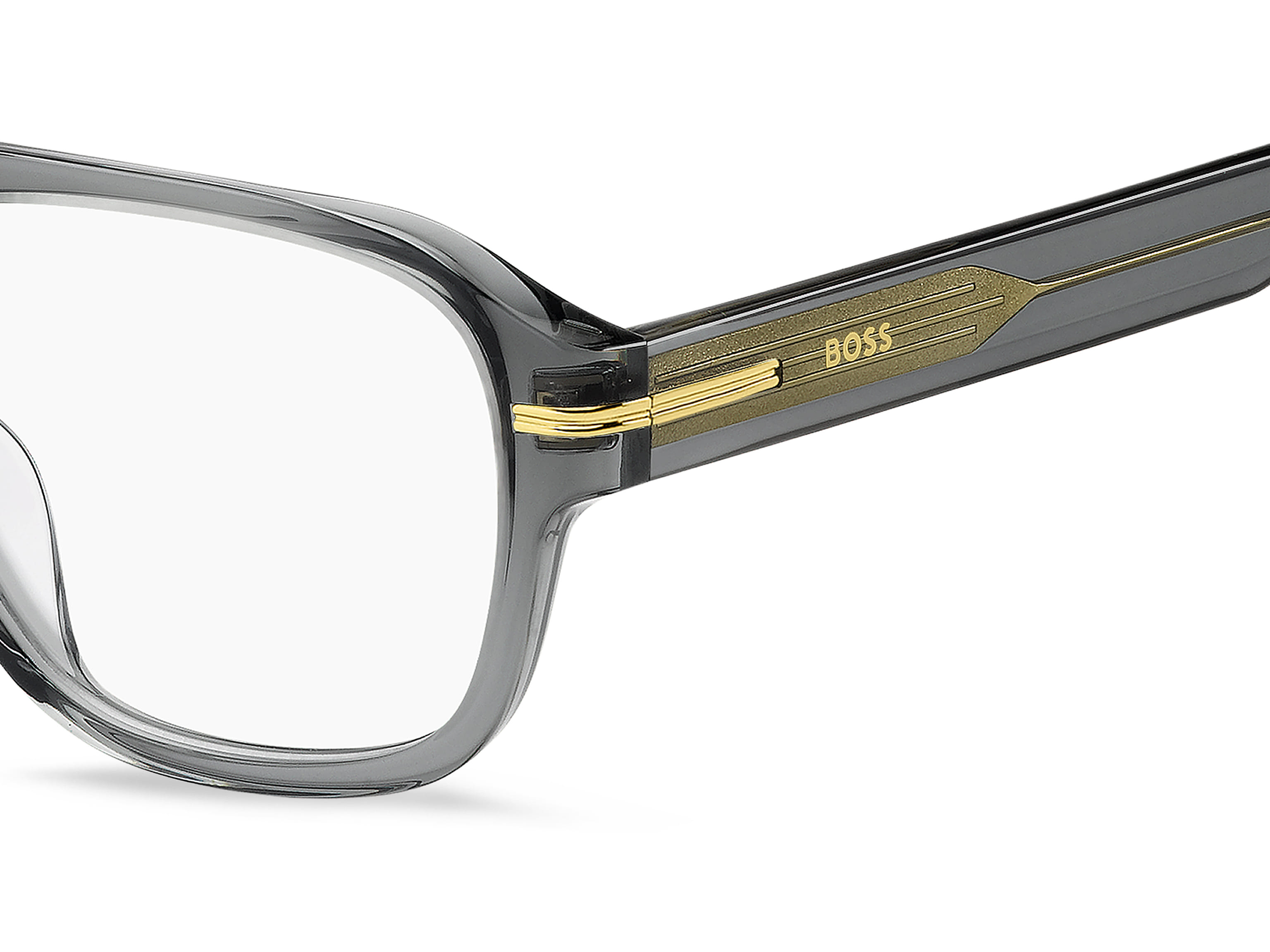 Hugo Boss BOSS 1854/G Frame Transparent Grey Male Full Shell Frame — Transparent Grey frame — view 3