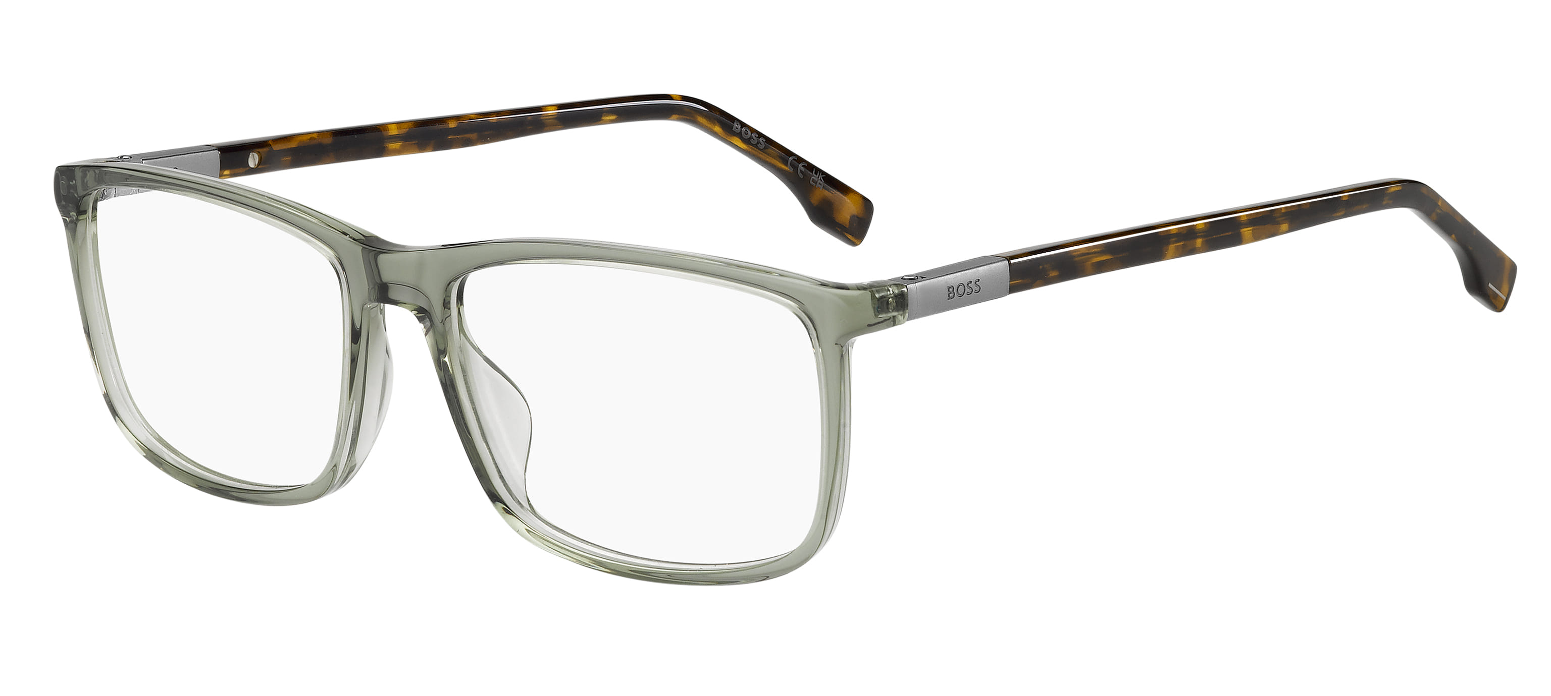Hugo Boss BOSS 1834/G Frame Transparent Green Male Full Shel — Transparent Green frame