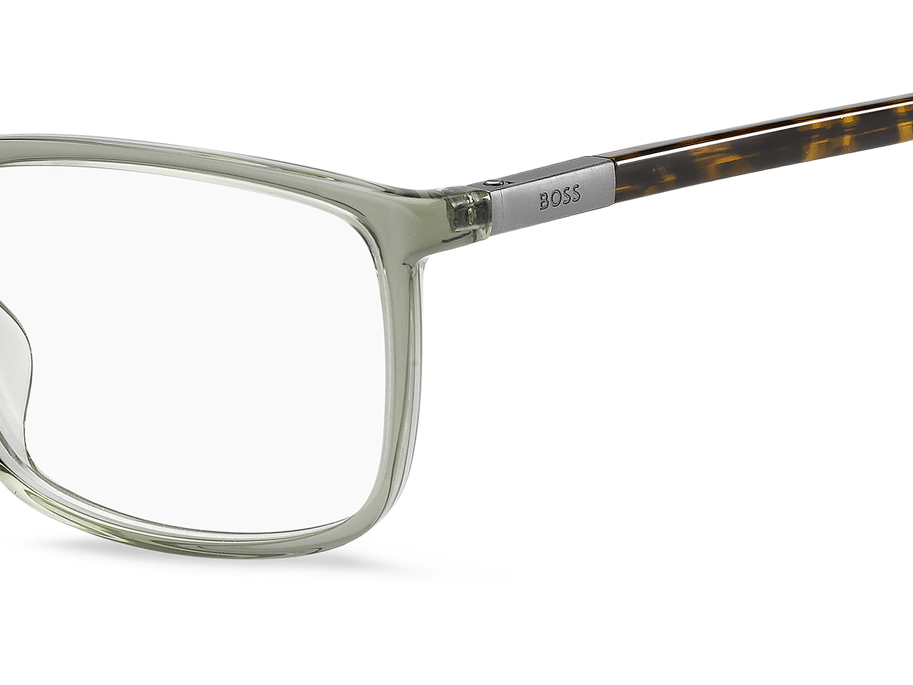 Hugo Boss BOSS 1834/G Frame Transparent Green Male Full Shel Frame — Transparent Green frame — view 3