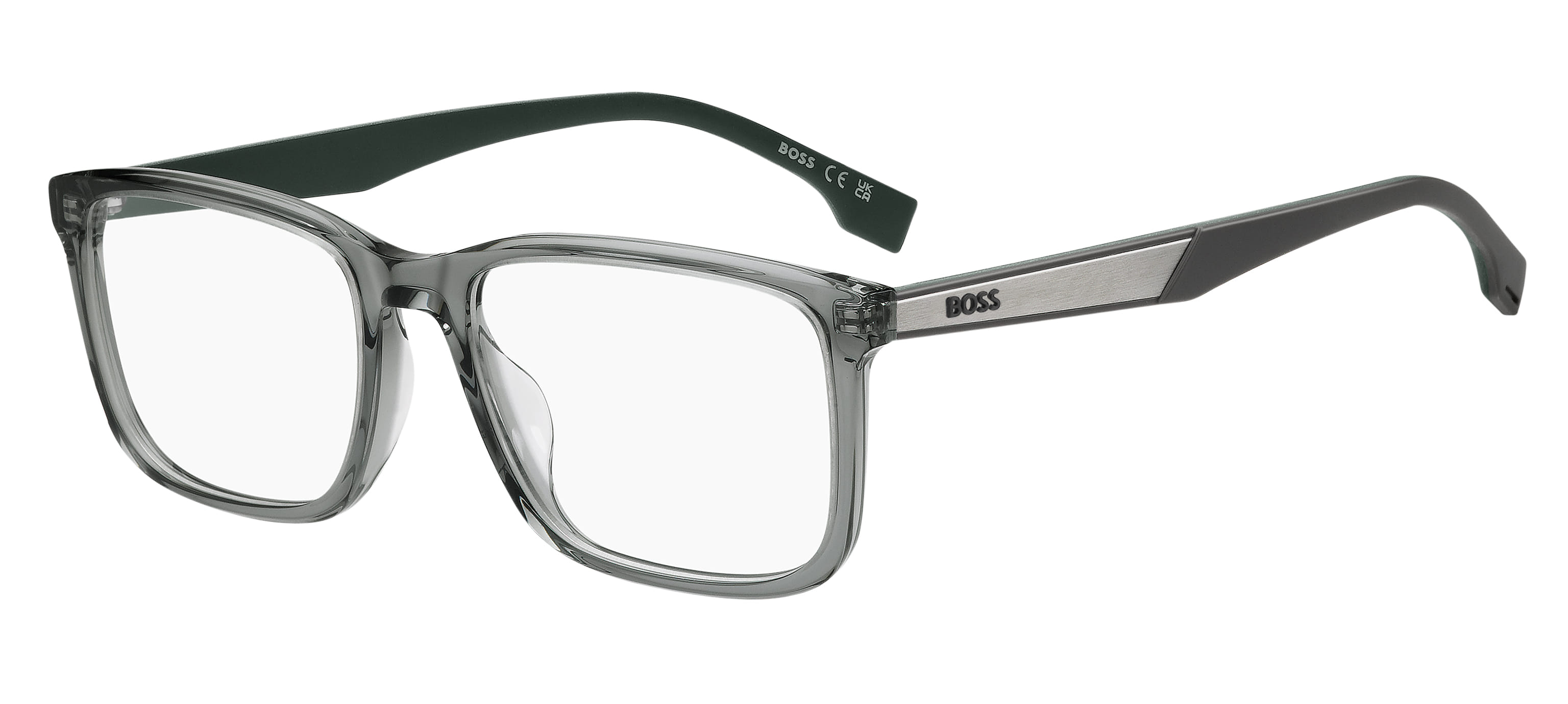 Hugo Boss BOSS 1827/G Frame Transparent Green Male Full Rubb — Transparent Green frame