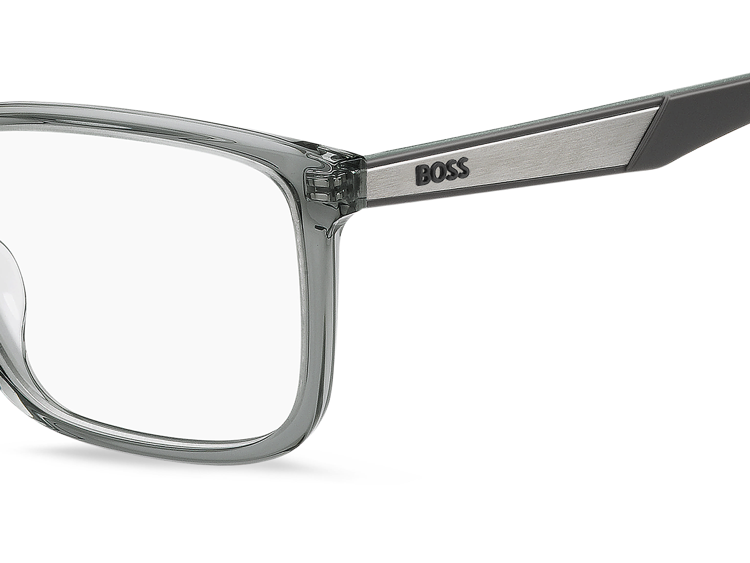 Hugo Boss BOSS 1827/G Frame Transparent Green Male Full Rubb Frame — Transparent Green frame — view 3