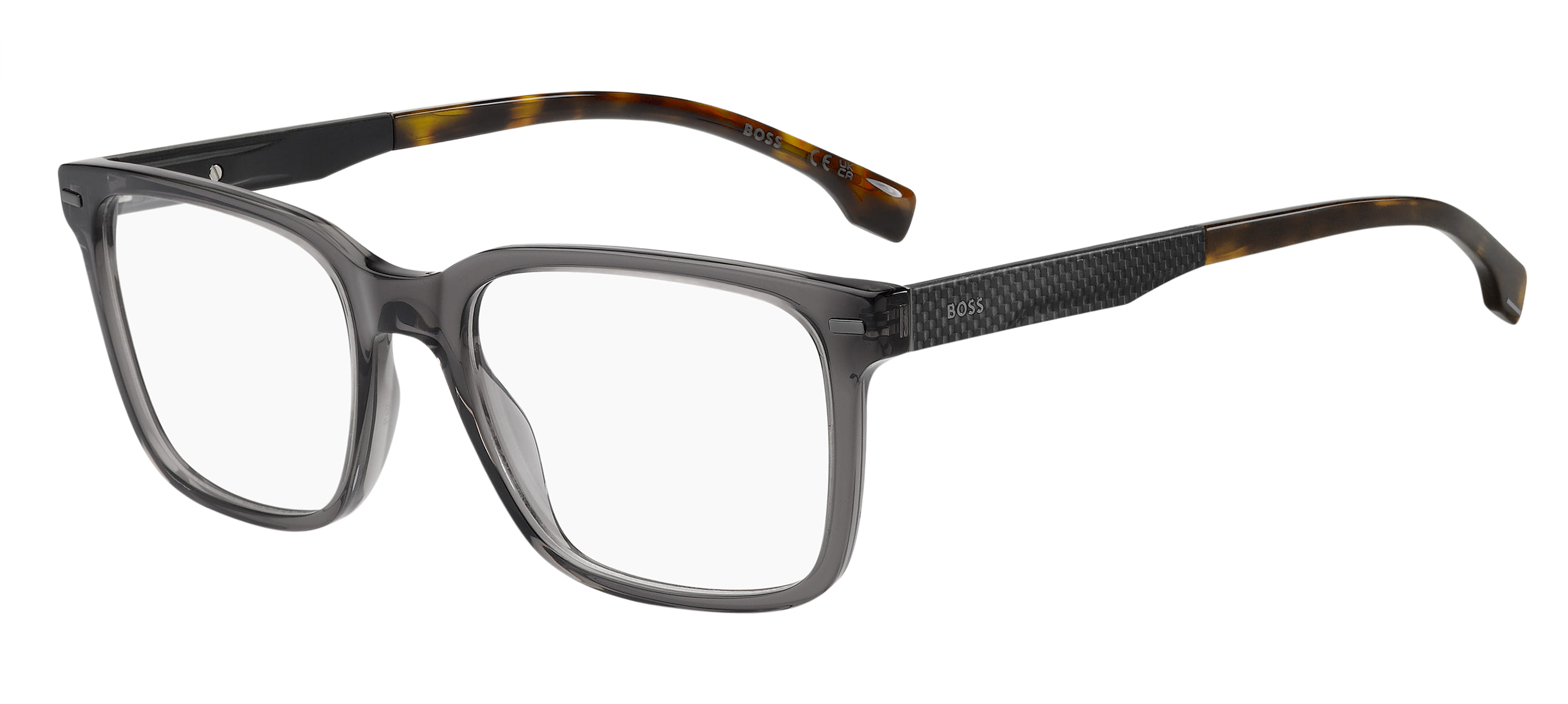 Hugo Boss BOSS 1841 Frame Transparent Grey Male Full Carbon — Transparent Grey frame