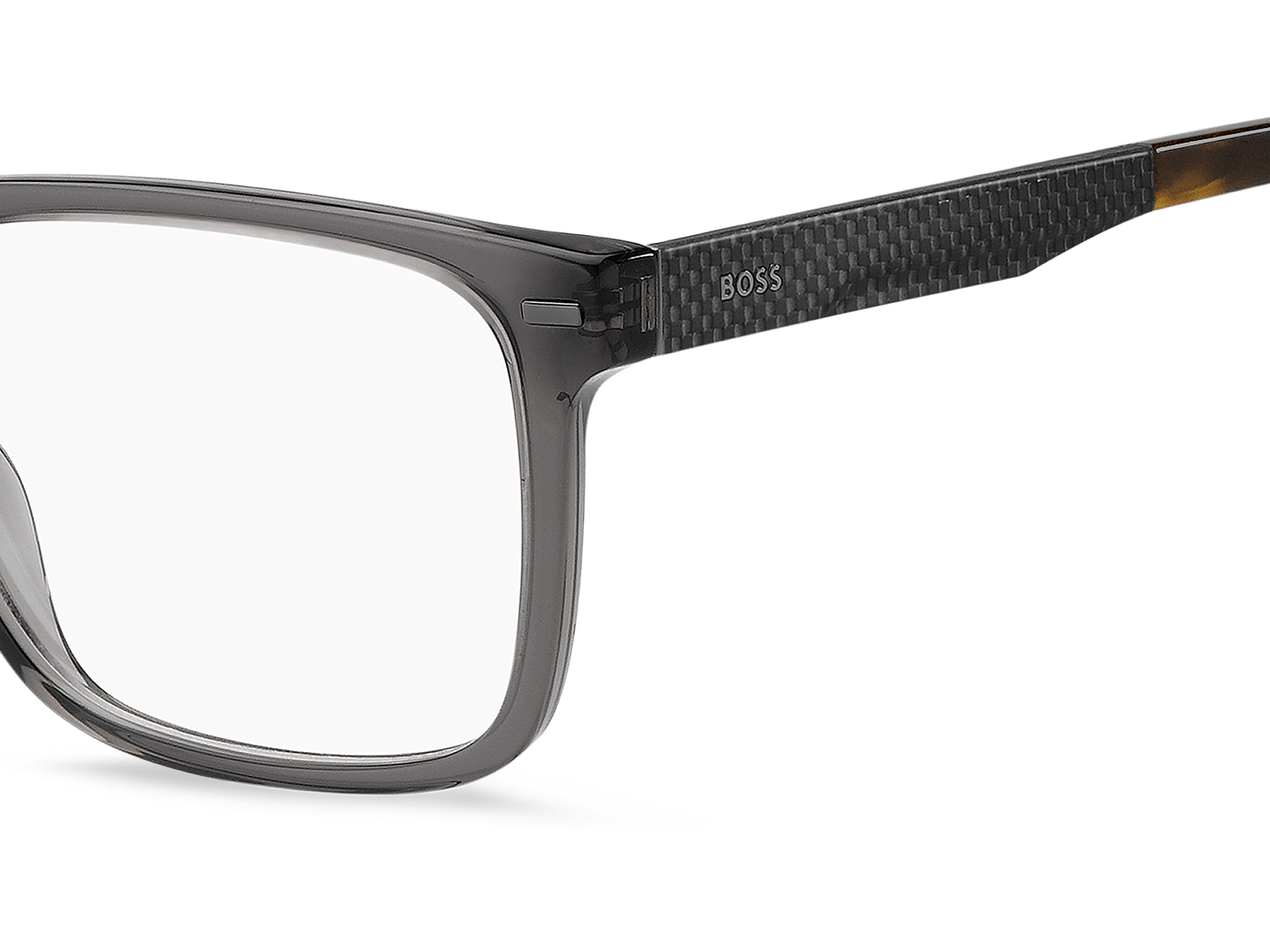 Hugo Boss BOSS 1841 Frame Transparent Grey Male Full Carbon Frame — Transparent Grey frame — view 3