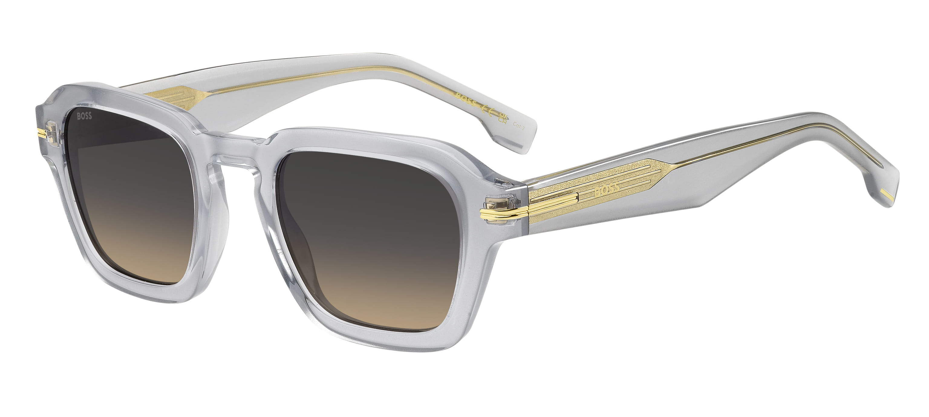 Hugo Boss BOSS 1853/S Sunglass Transparent Grey Male Full Sh — Transparent Grey frame