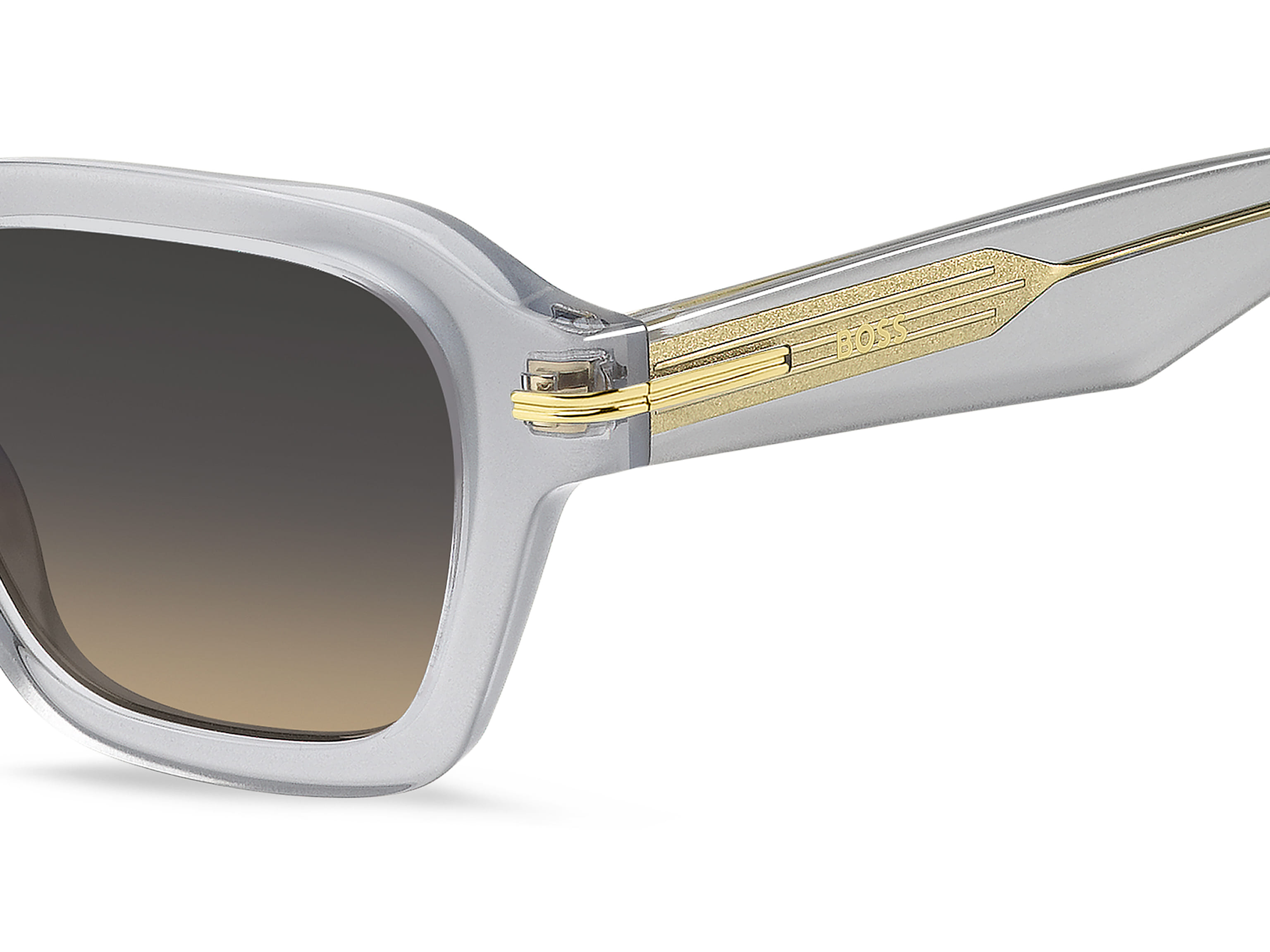 Hugo Boss BOSS 1853/S Sunglass Transparent Grey Male Full Sh Sunglass — Transparent Grey frame — view 3