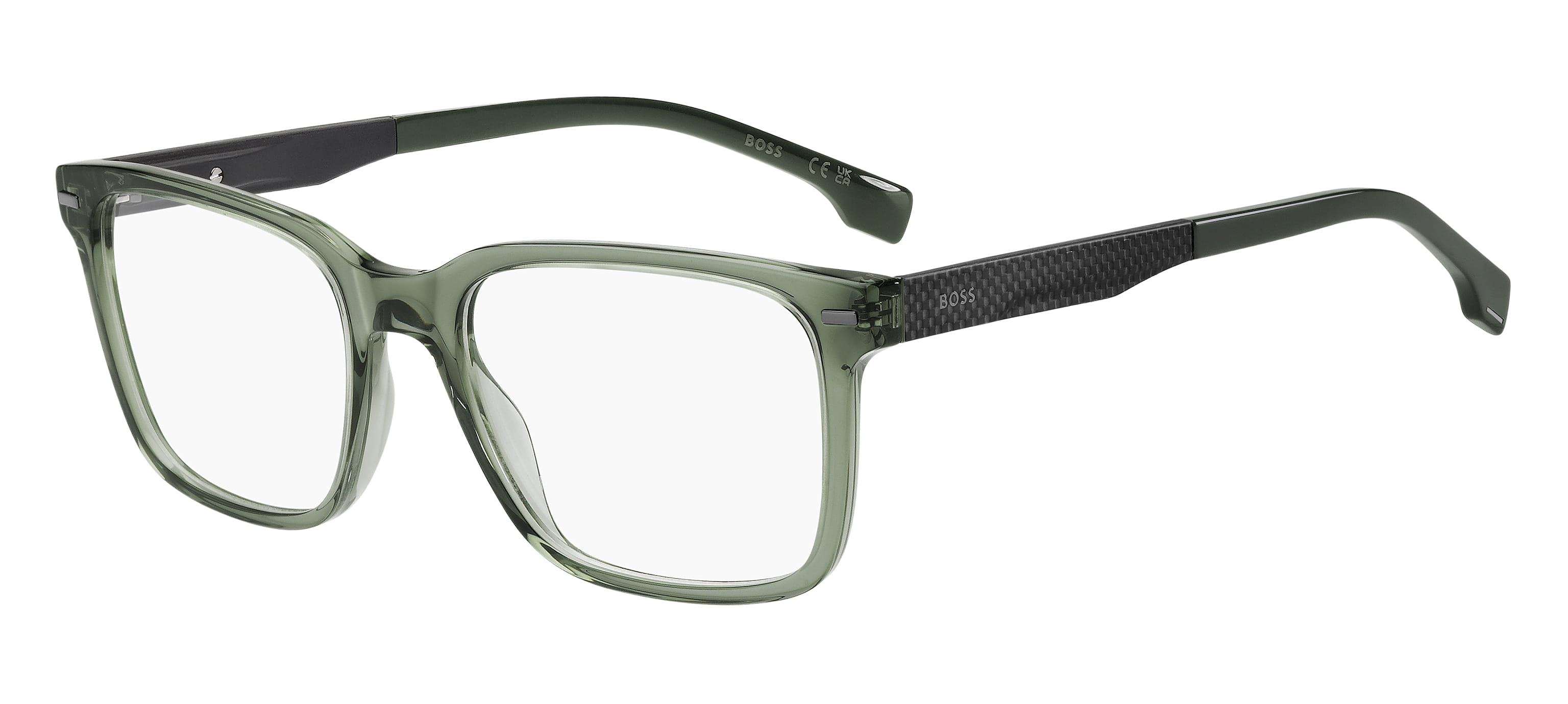 Hugo Boss BOSS 1841 Frame Transparent Green Male Full Carbon — Transparent Green frame
