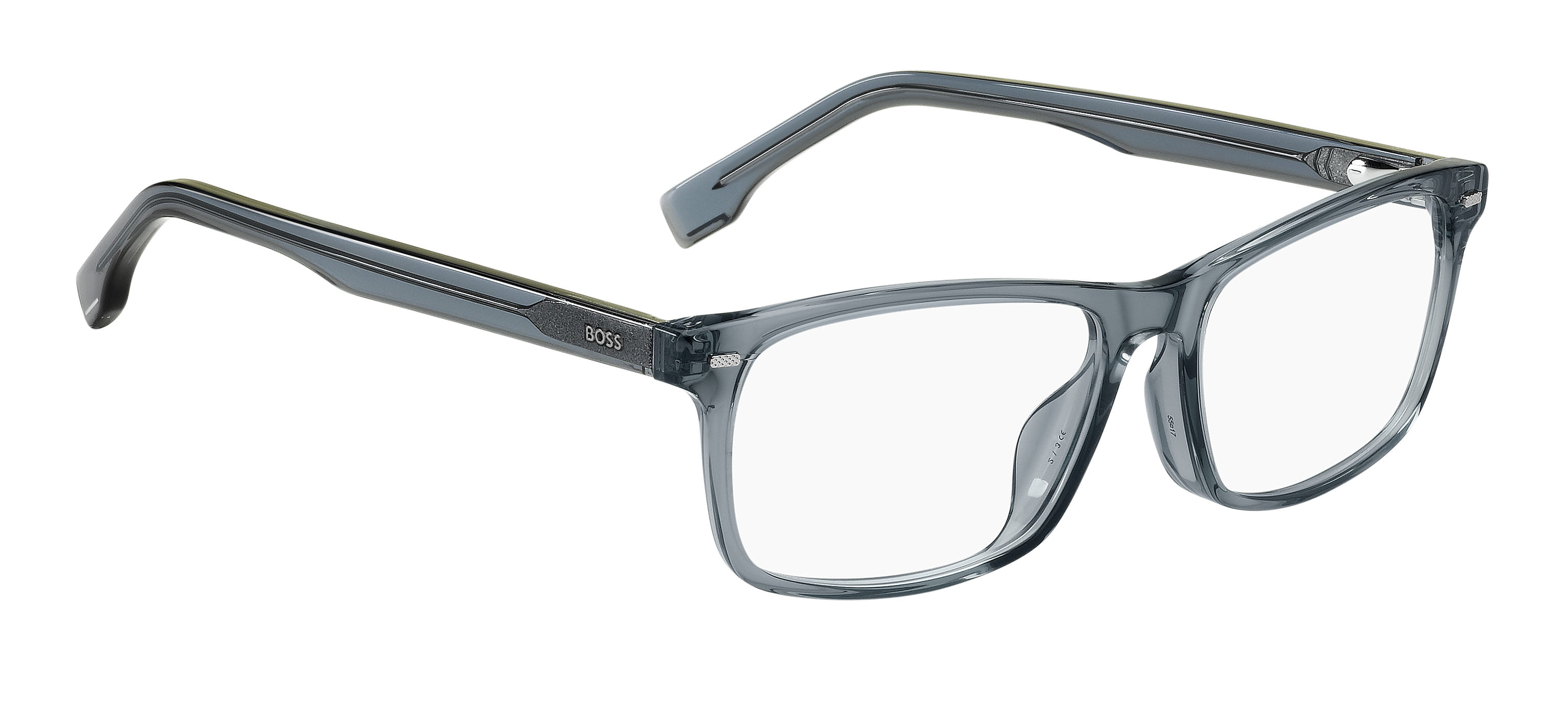 Hugo Boss BOSS 1478/F Frame Transparent Blue Male Full Shell Frame — Transparent Blue frame — view 2