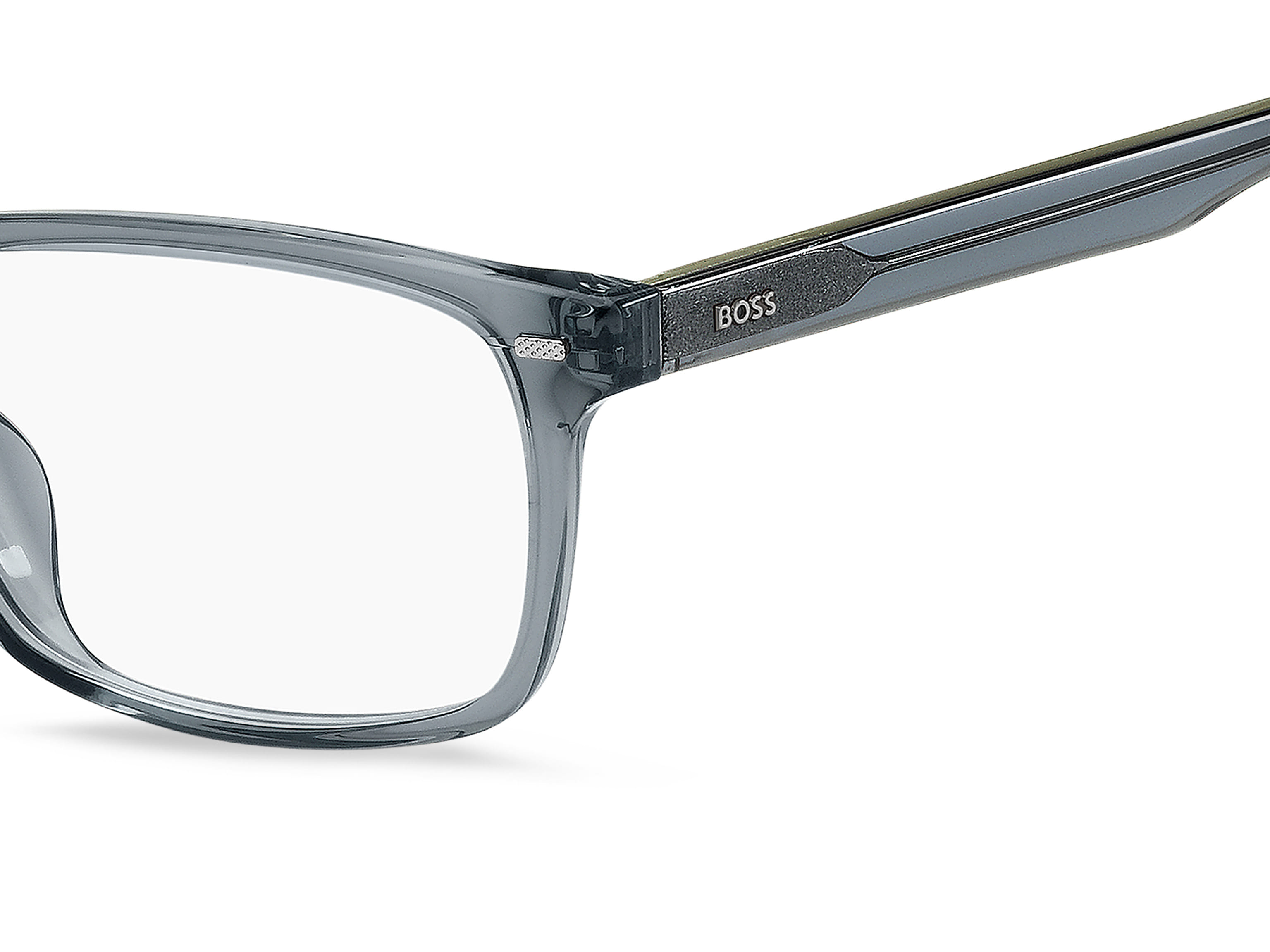 Hugo Boss BOSS 1478/F Frame Transparent Blue Male Full Shell Frame — Transparent Blue frame — view 4