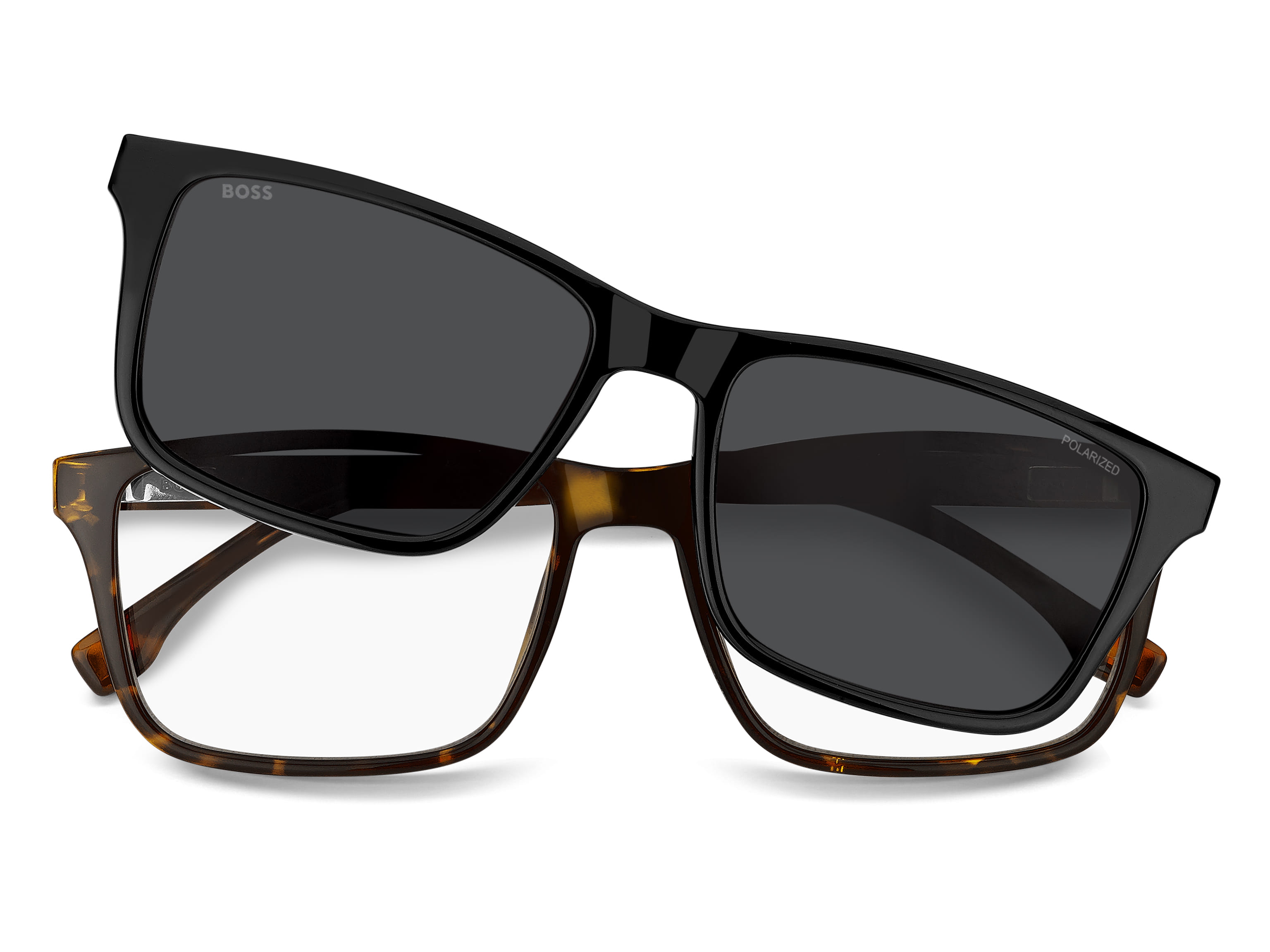HUGO BOSS BOSS 1896/C 086 WITH POLARIZED ATTCHMENT 1896/C Fr Frame — Havana frame — view 4