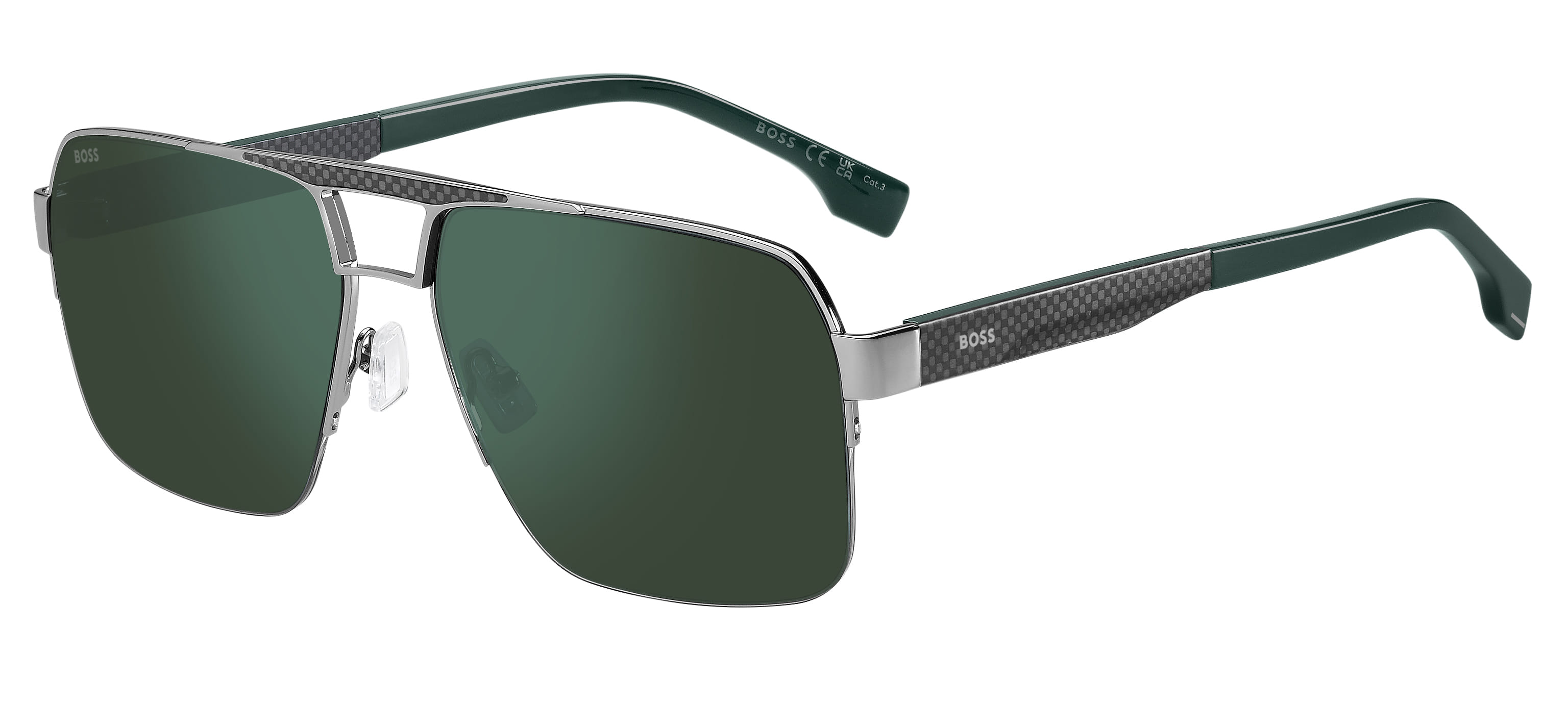Hugo Boss BOSS 1767/S Sunglass Gun Metal Male Supra Carbon F Sunglass — Gun Metal frame — alternate view