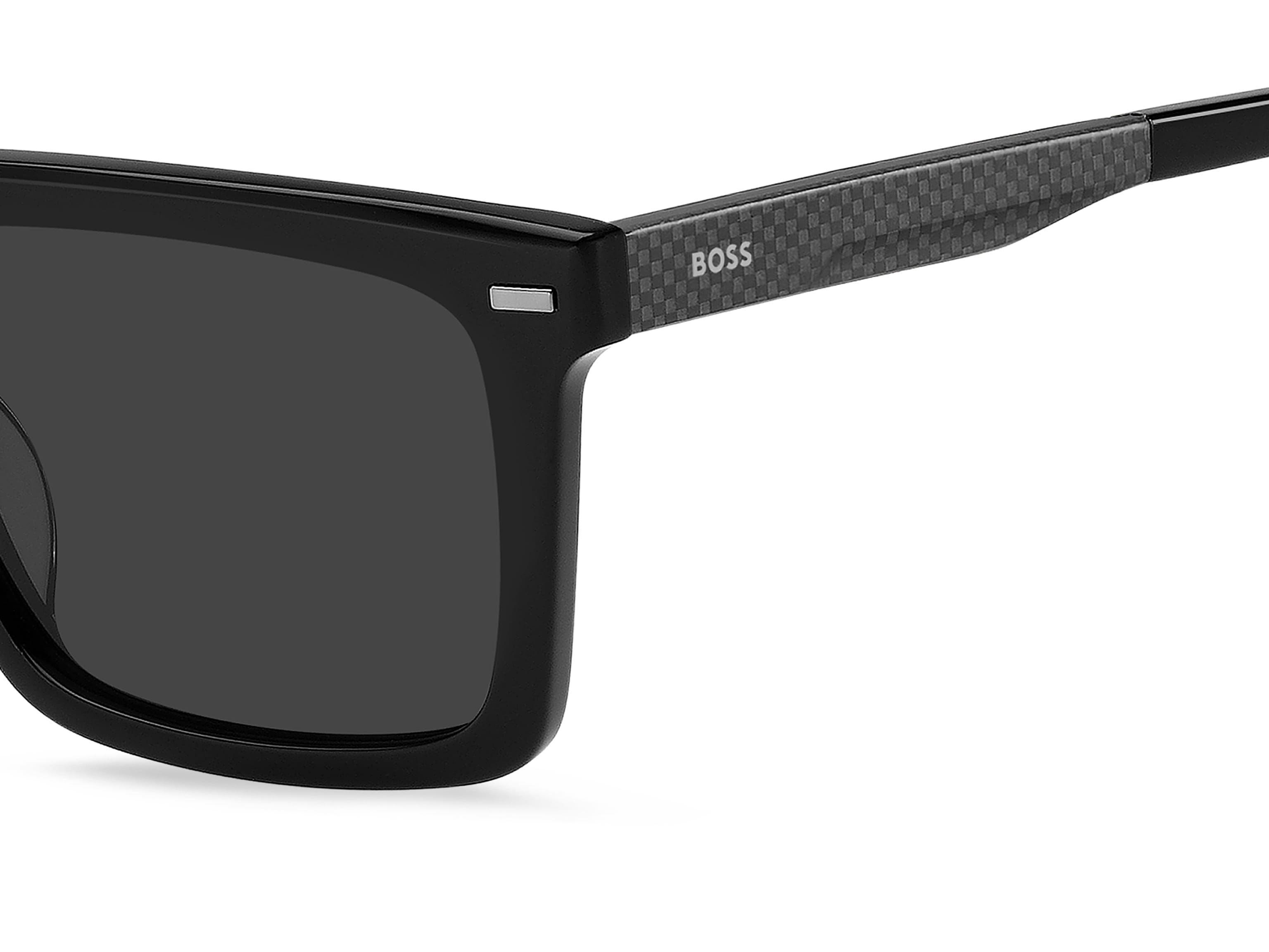 Hugo Boss BOSS 1765/G/S Sunglass Black Male Full Carbon Fibe Sunglass — Black frame — view 3