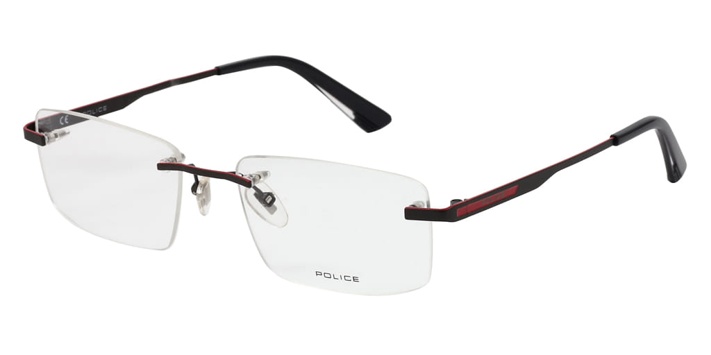 Police VPL906K Frame Grey Male RimLess Metal — Grey frame