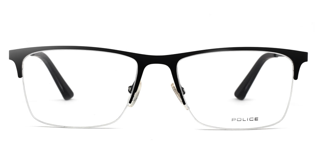 Police VPL905K Frame Black Male Supra Metal — Grey frame