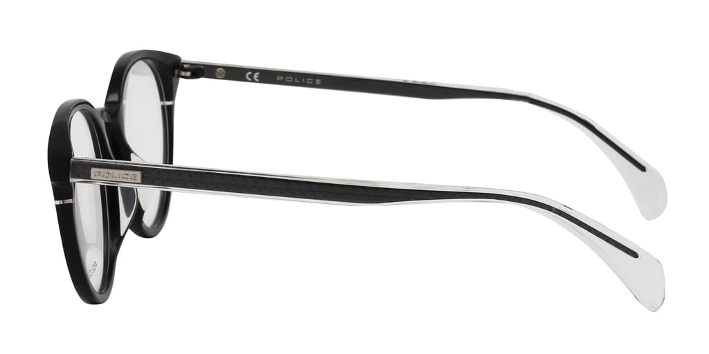 Police VPL732K Frame Black Male Full Shell Frame — Black frame — view 4