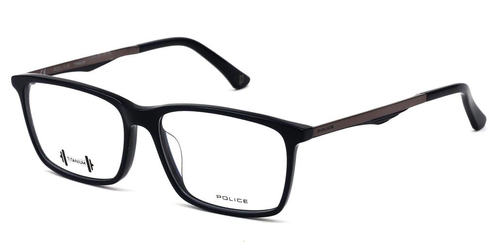Police VPL683K Frame Blue Male Full Titanium — Blue frame