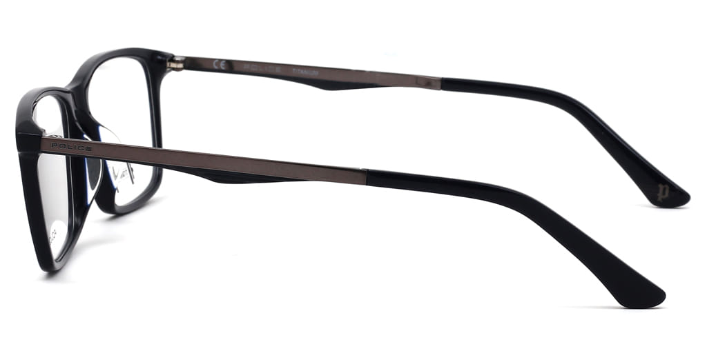 Police VPL683K Frame Blue Male Full Titanium Frame — Blue frame — view 4