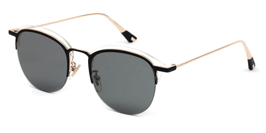 Police SPL784K Sunglass Black Male Supra Metal — Grey frame