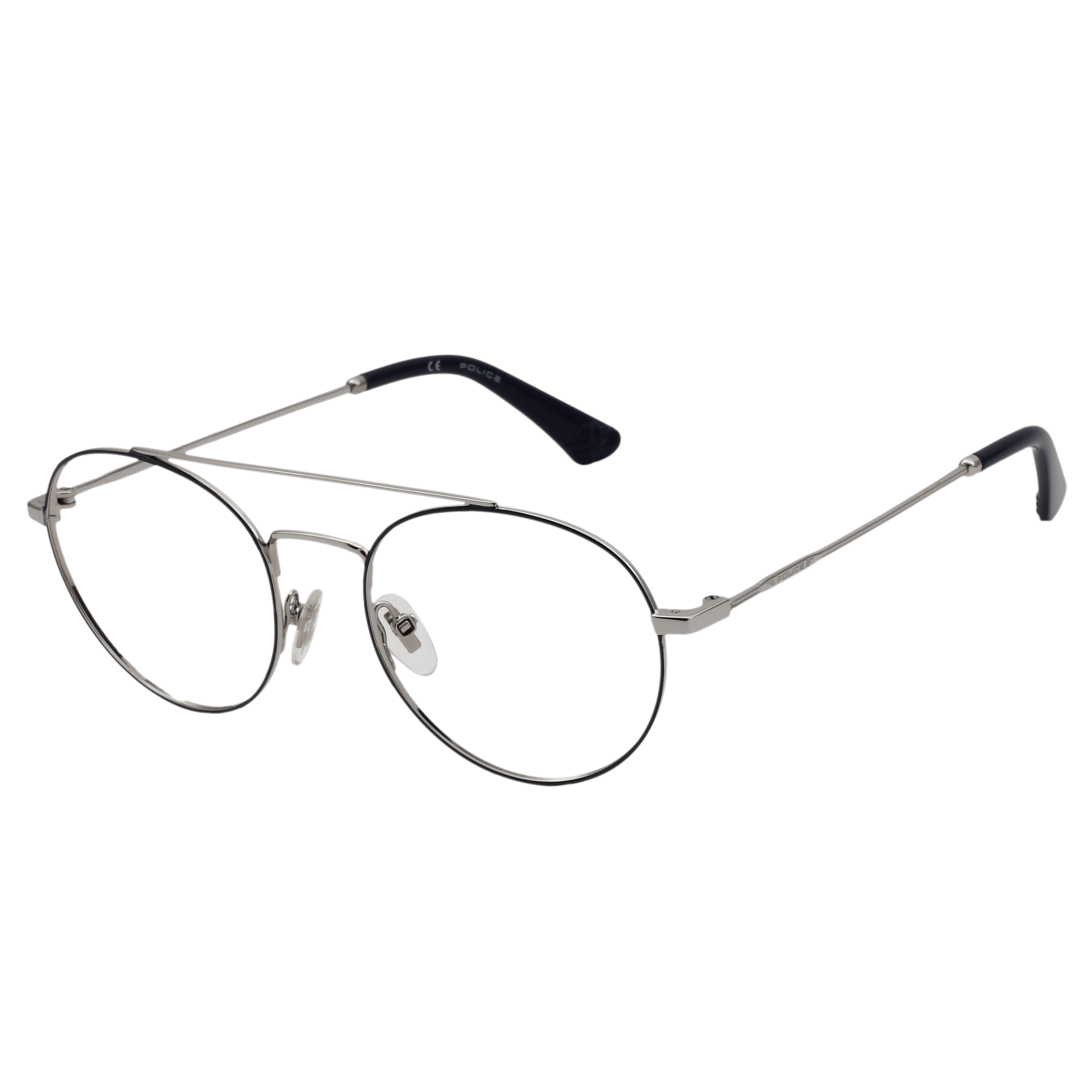 Police VPL728K Frame Blue Male Full Stainless Steel — Blue frame